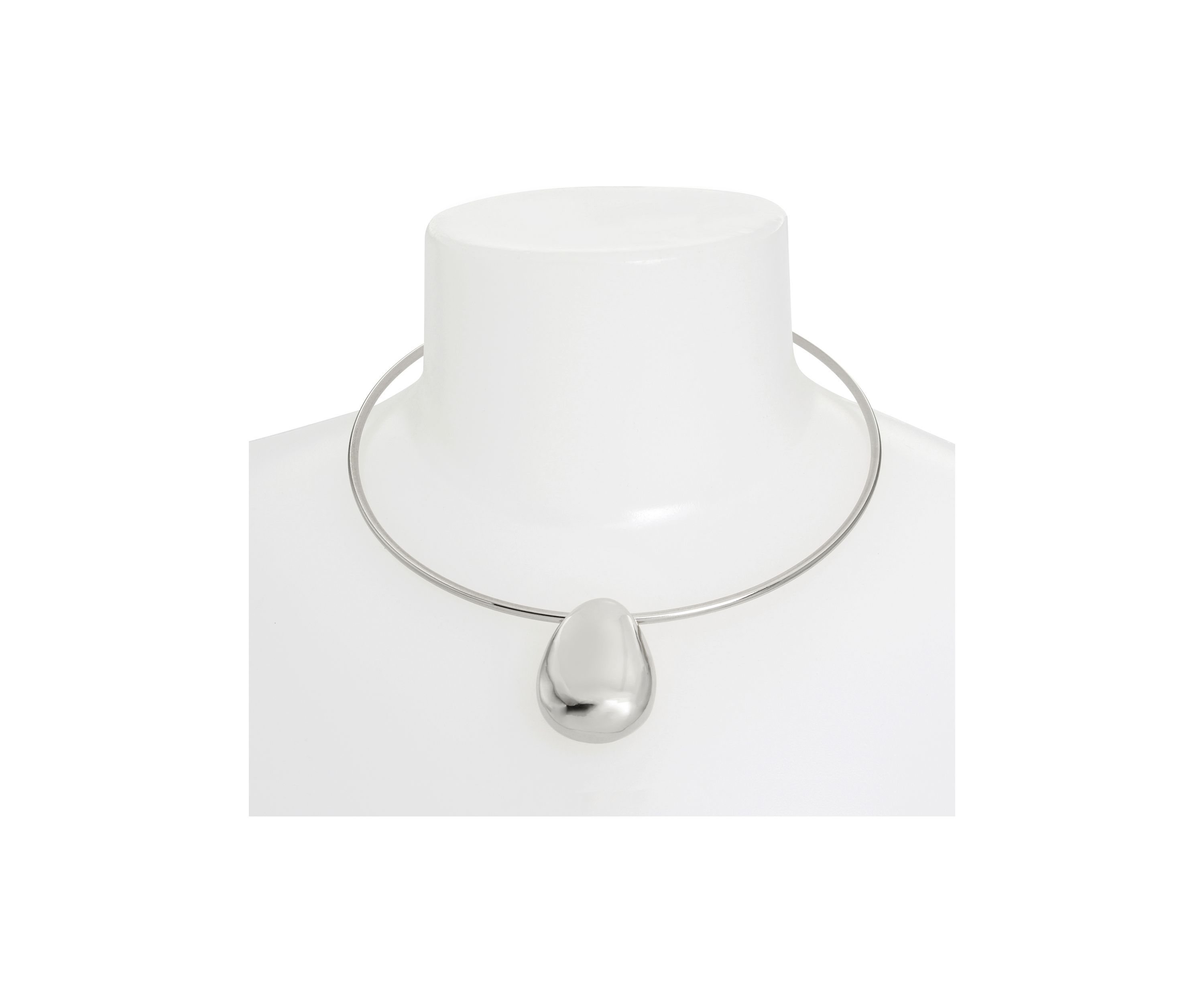 Dome Pendant Wire Necklace
