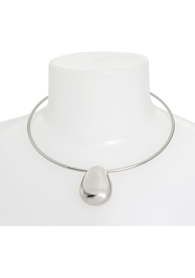 Dome Pendant Wire Necklace