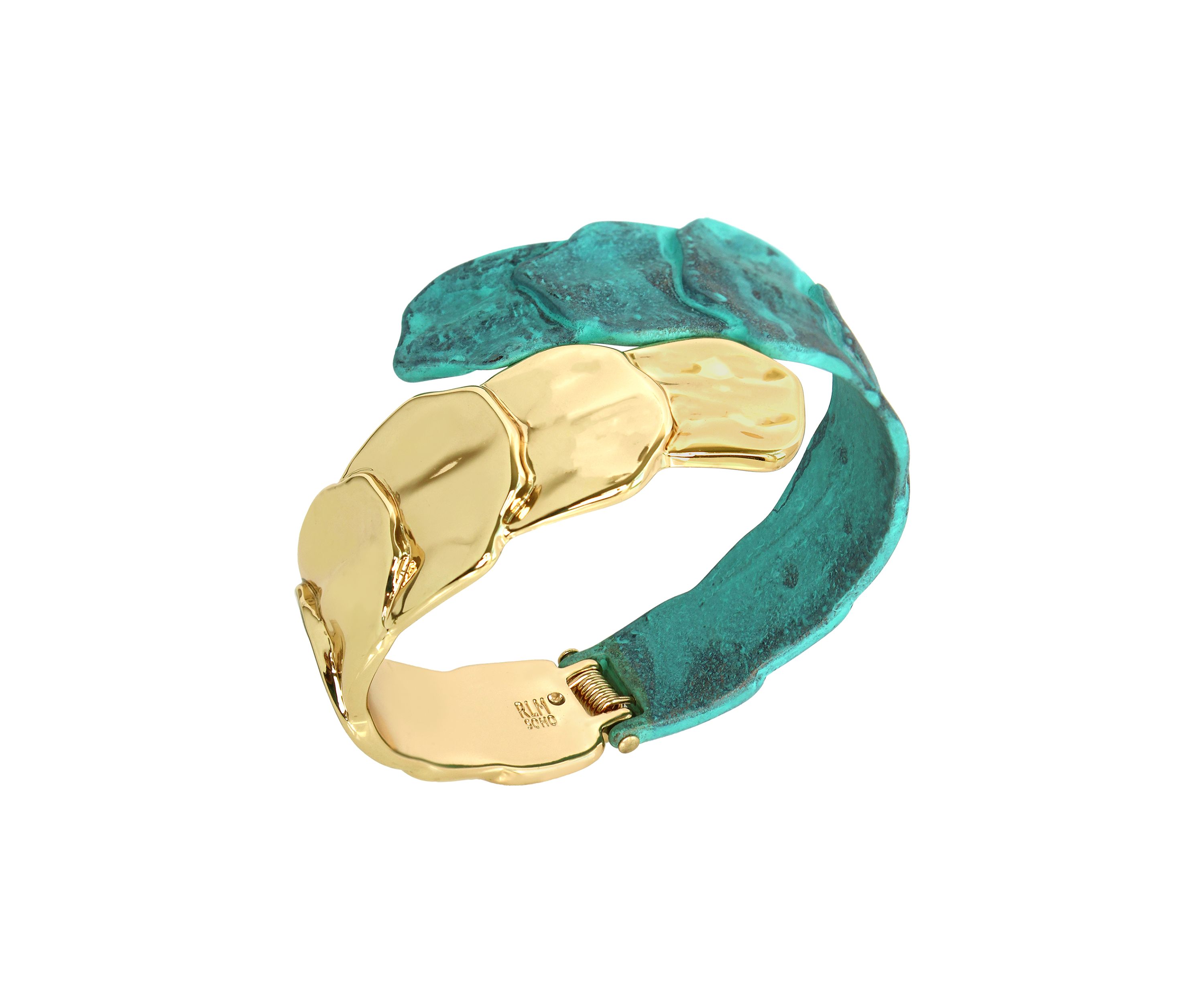 Patina Petal Bypass Bangle Bracelet