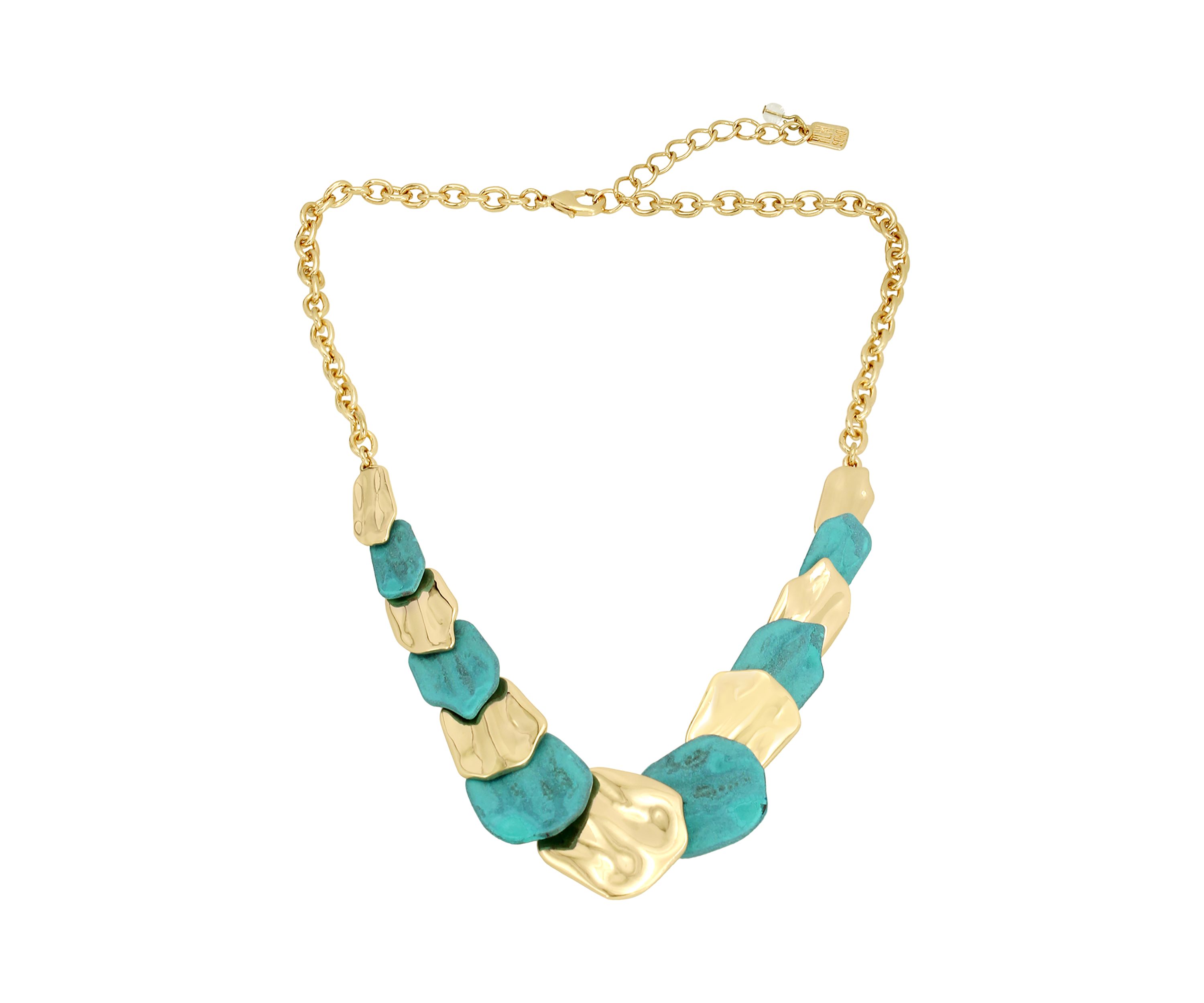 Patina Petal Layered Bib Necklace