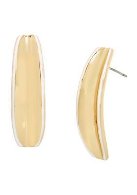 Robert Lee Morris Soho Molten Patina Curved Stick Earrings