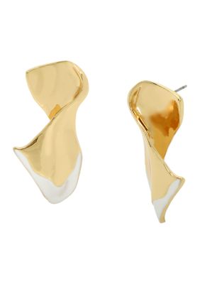 Robert Lee Morris Soho Molten Twist Patina Post Earrings