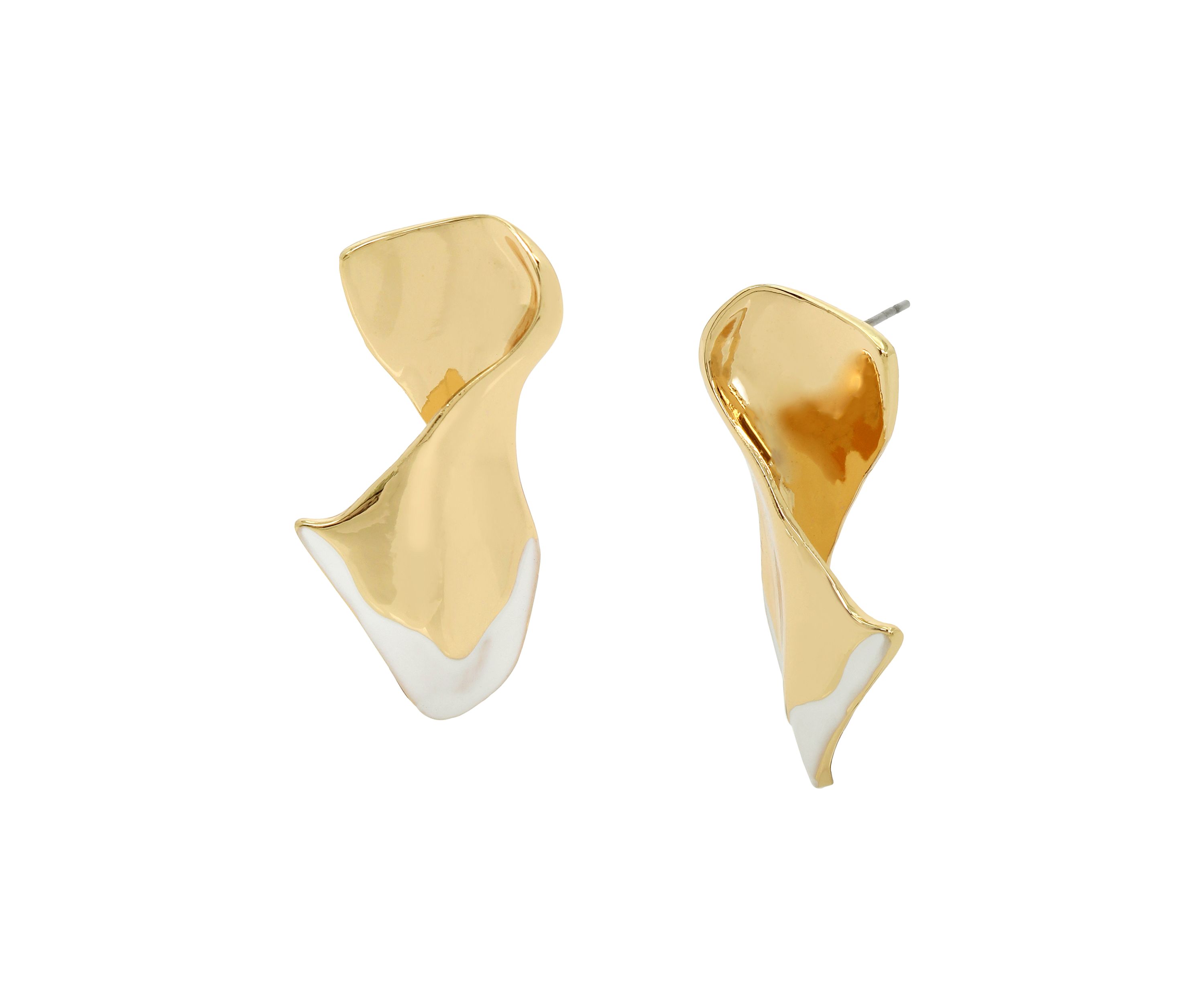 Molten Twist Patina Post Earrings