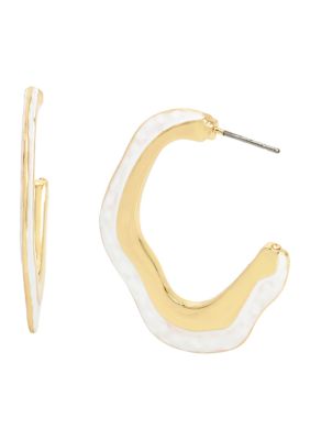 Robert Lee Morris Soho Molten Patina Hoop Earrings