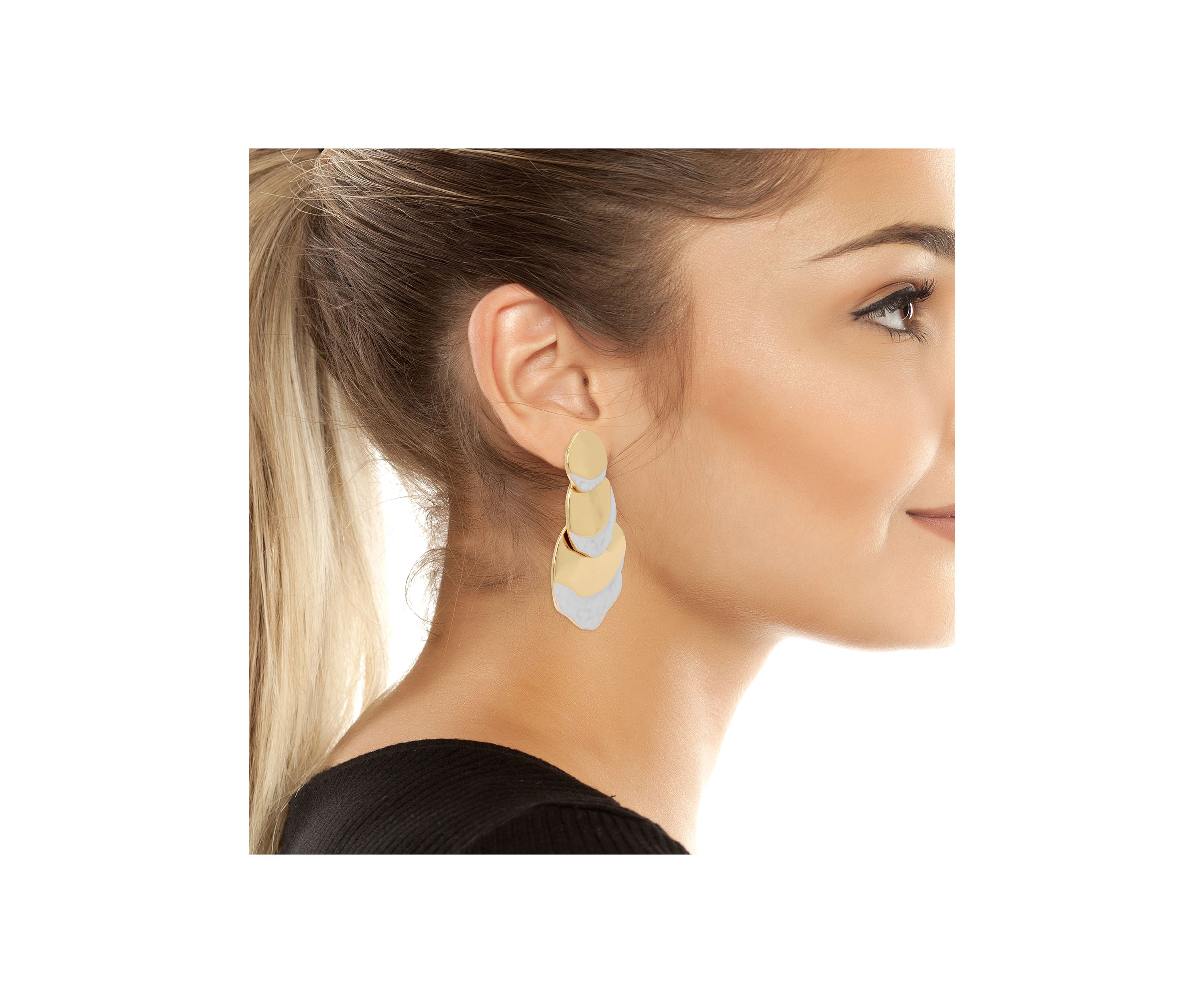 Molten Patina Chandelier Earrings