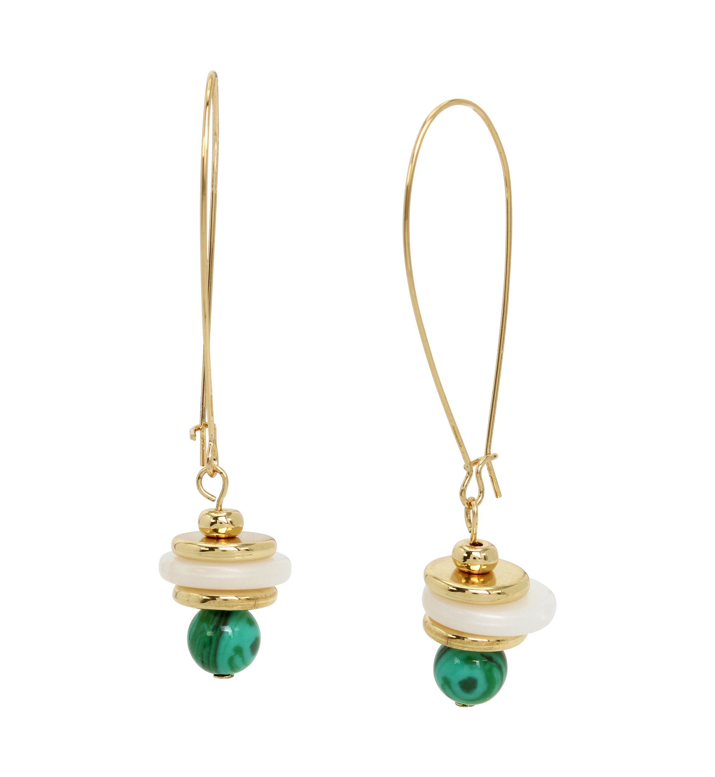 Mixed Beaded Dangle Earrings