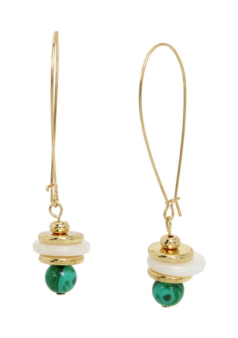 Mixed Beaded Dangle Earrings