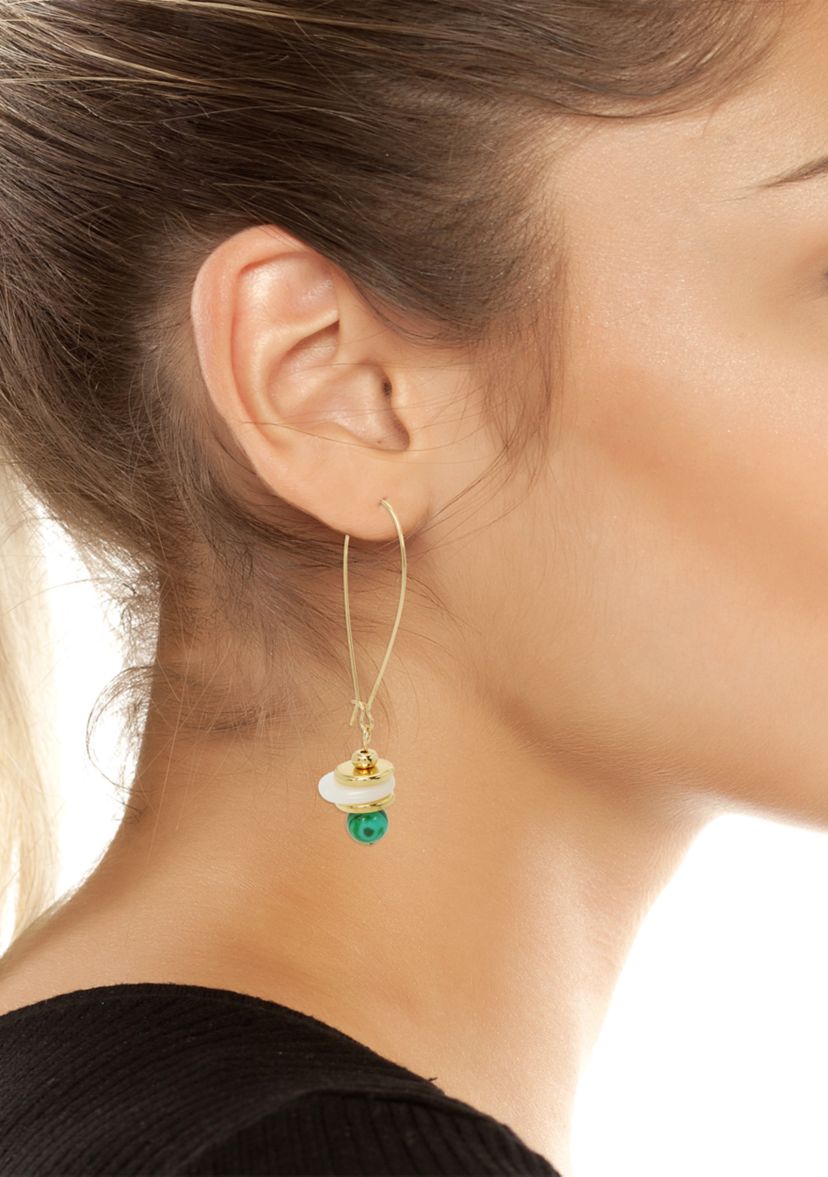 Mixed Beaded Dangle Earrings