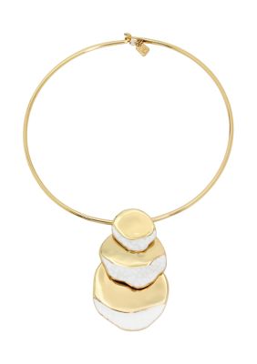 Robert Lee Morris Soho Molten Patina Pendant Wire Necklace, 16 in