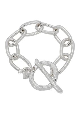 Robert Lee Morris Soho Textured Chain Link Bracelet