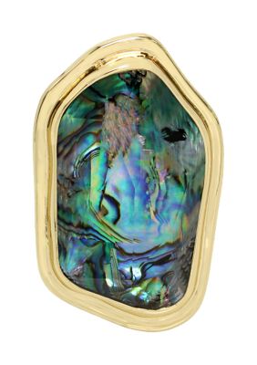 Robert Lee Morris Soho Molten Crystal Stone Brooch