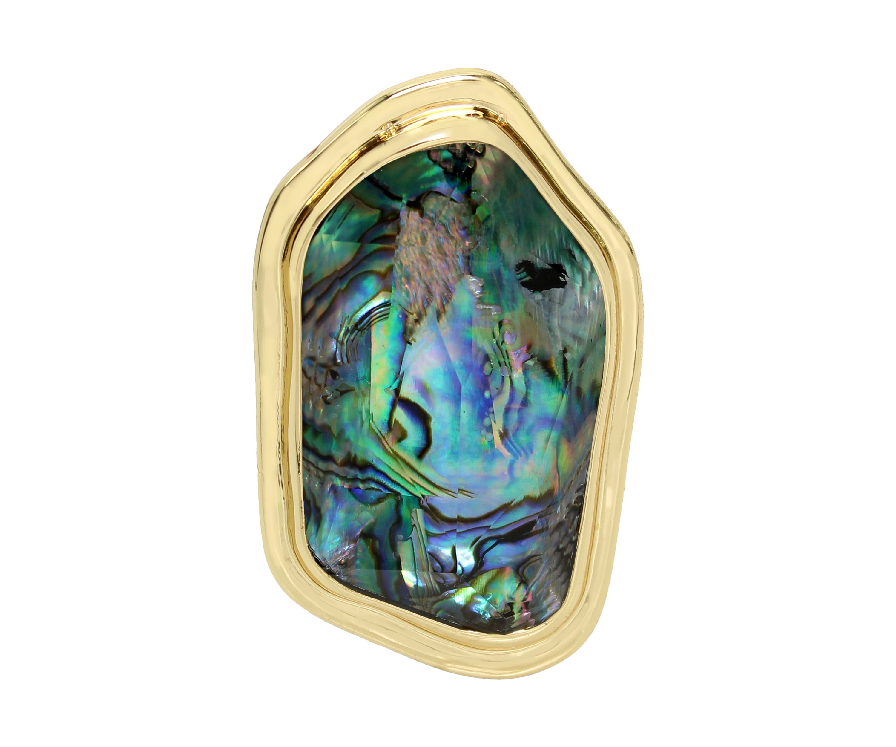 Molten Crystal Stone Brooch