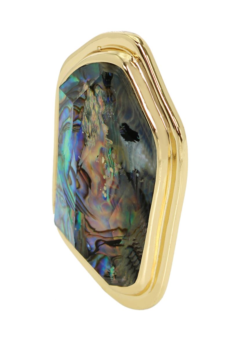 Molten Crystal Stone Brooch