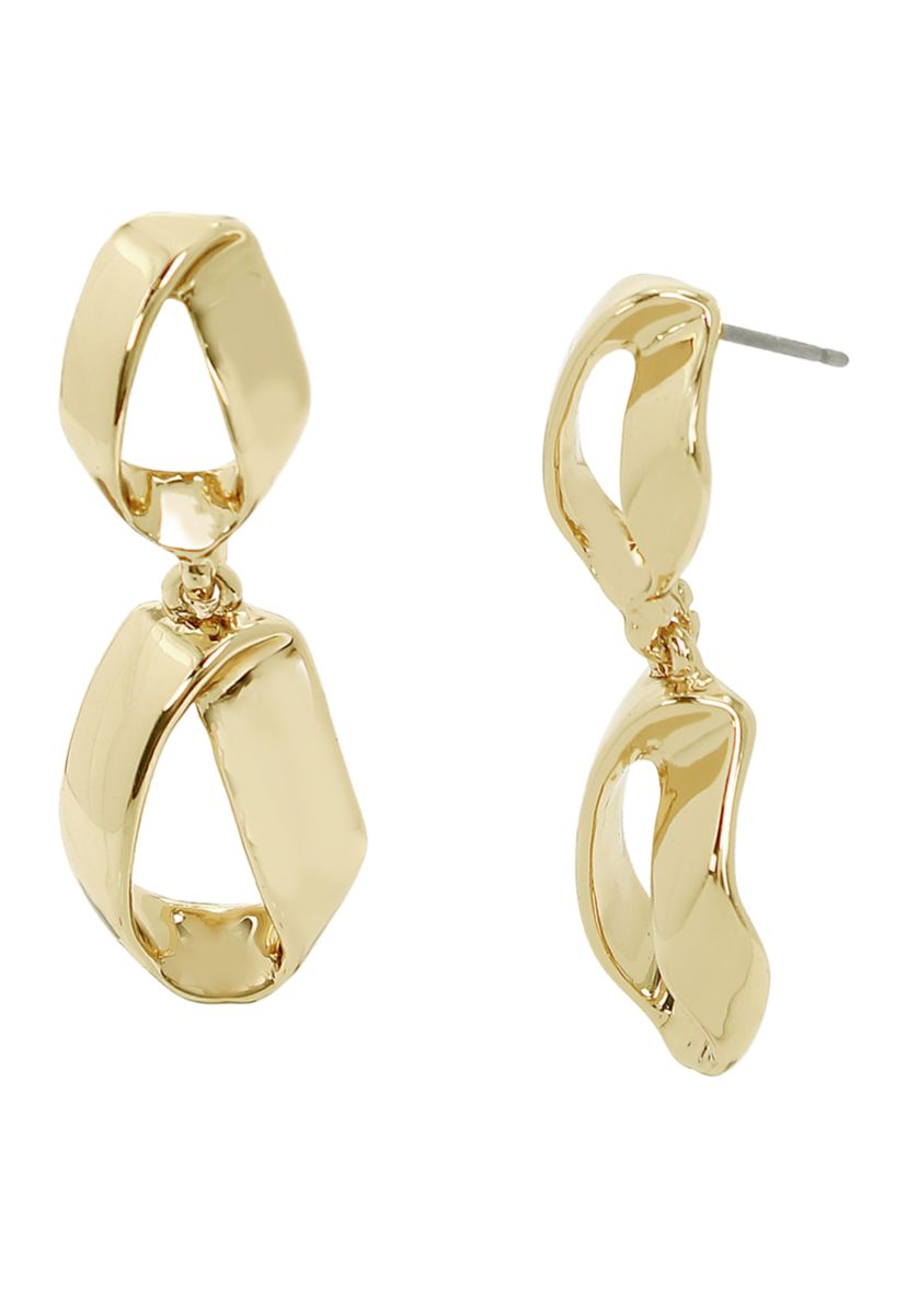 Sculptural Double Drop Earrings