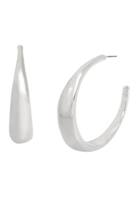 Robert Lee Morris Soho Textured Hoop Earrings, Silver