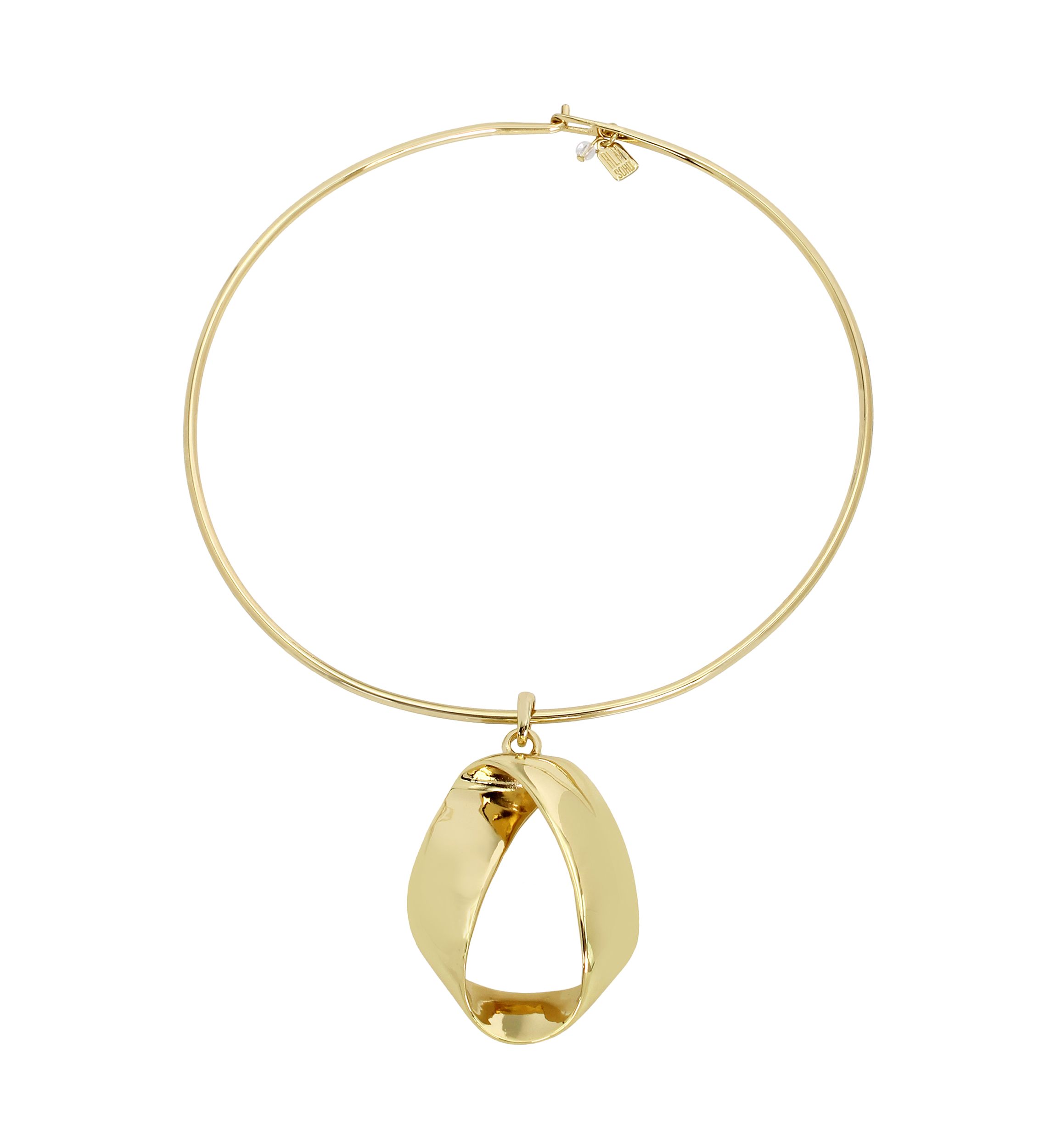 Sculptural Pendant Wire Necklace