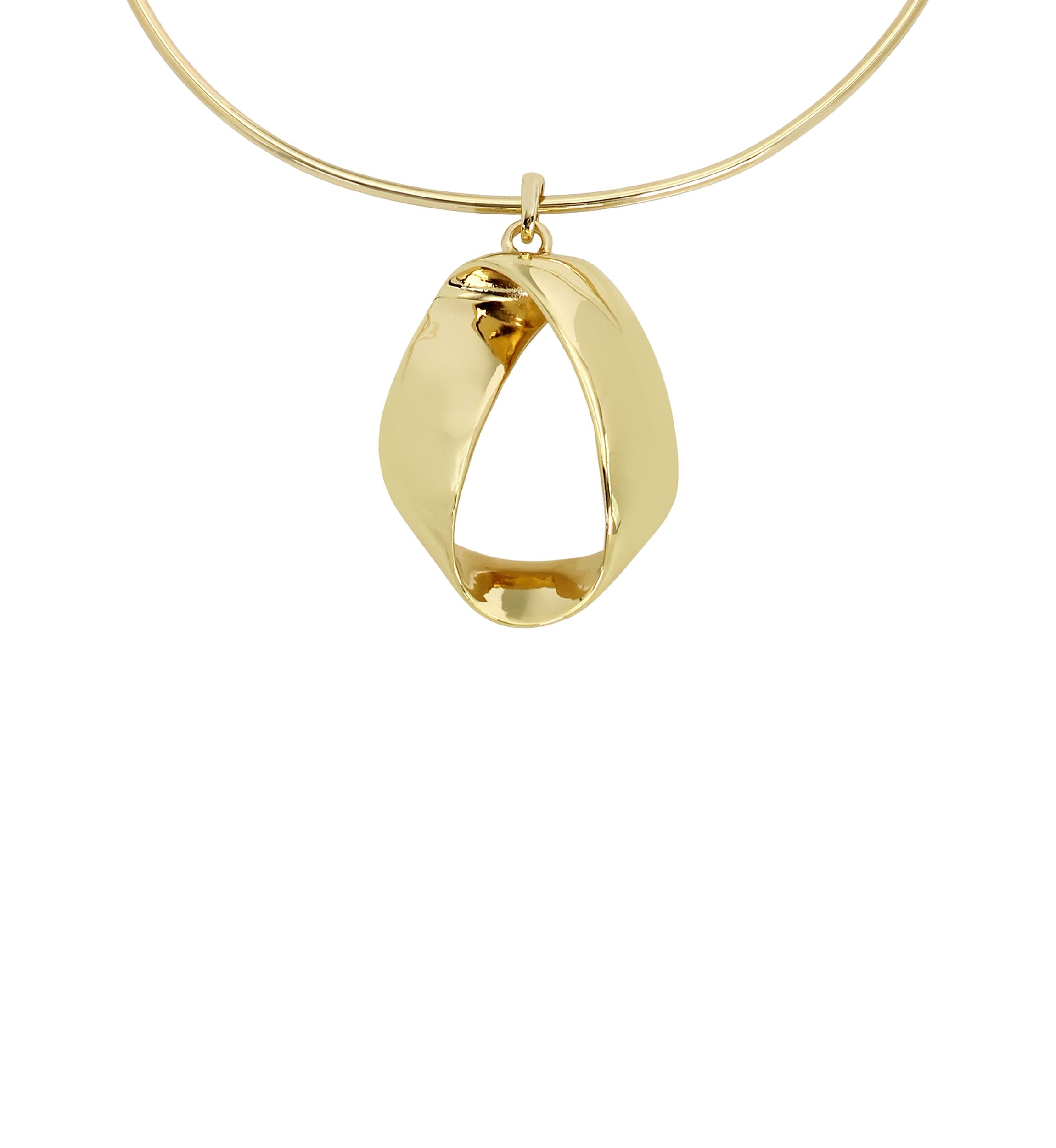 Sculptural Pendant Wire Necklace