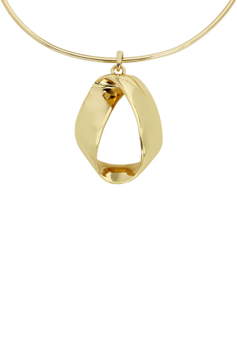 Sculptural Pendant Wire Necklace