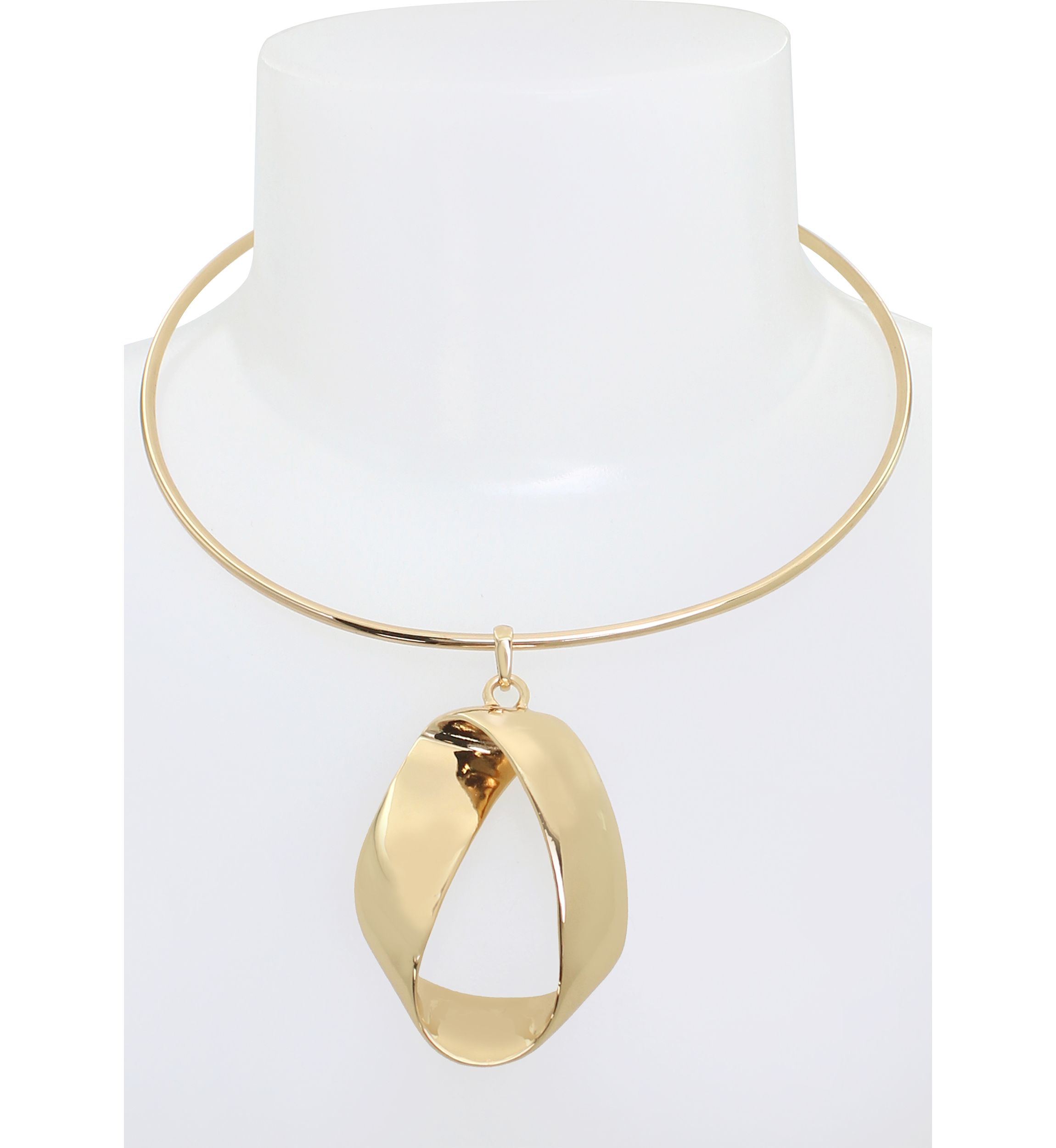 Sculptural Pendant Wire Necklace