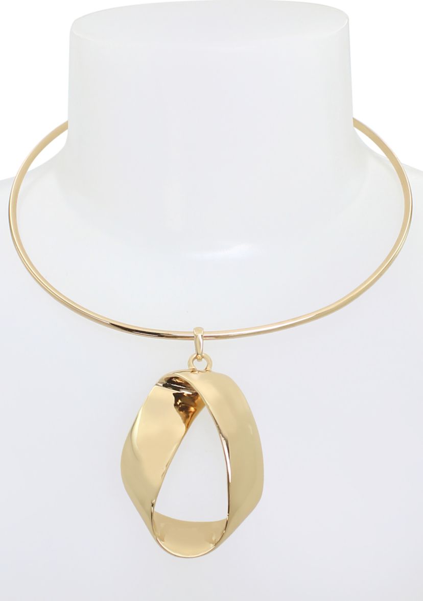 Sculptural Pendant Wire Necklace