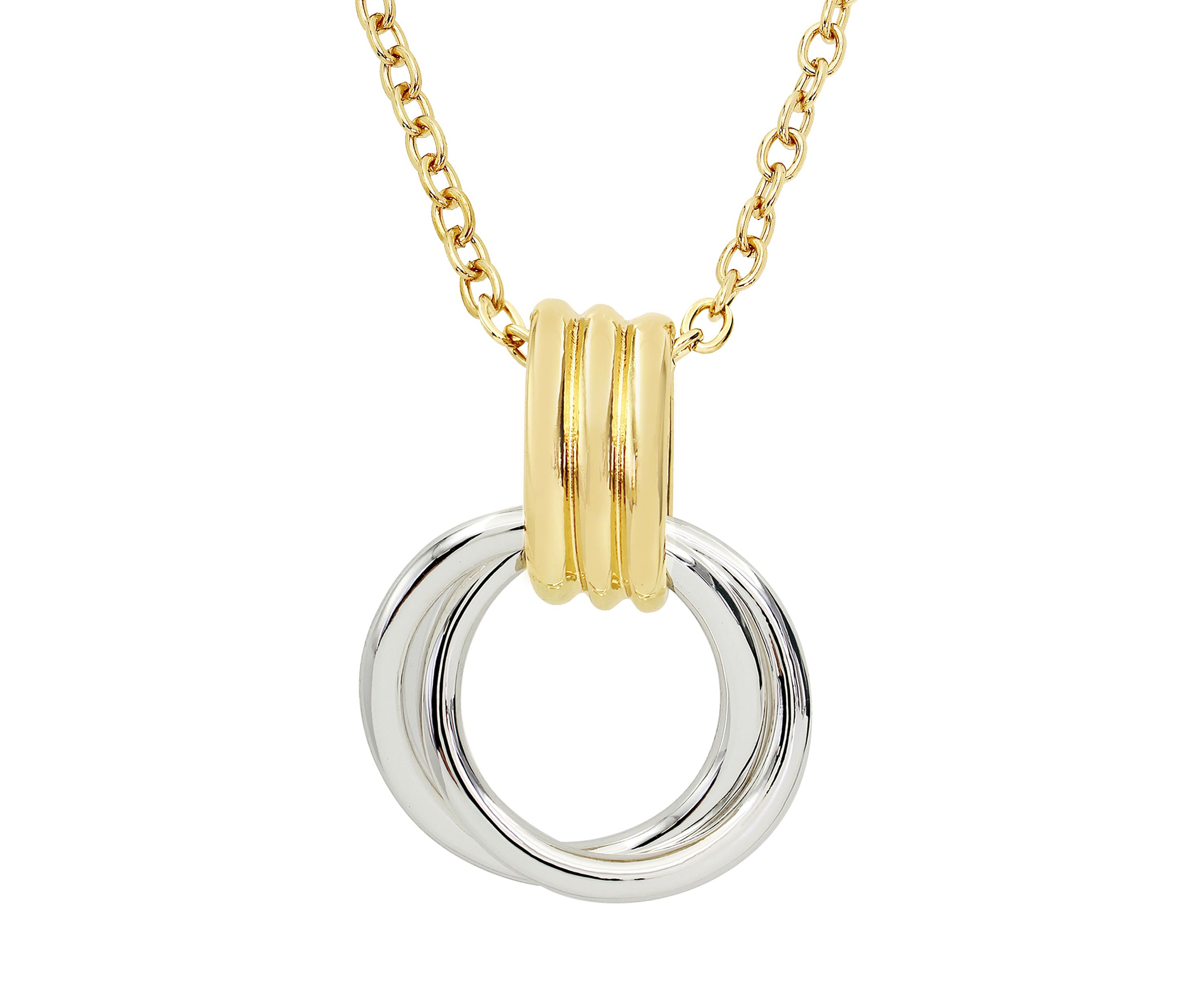 Ribbed Ring Pendant Necklace
