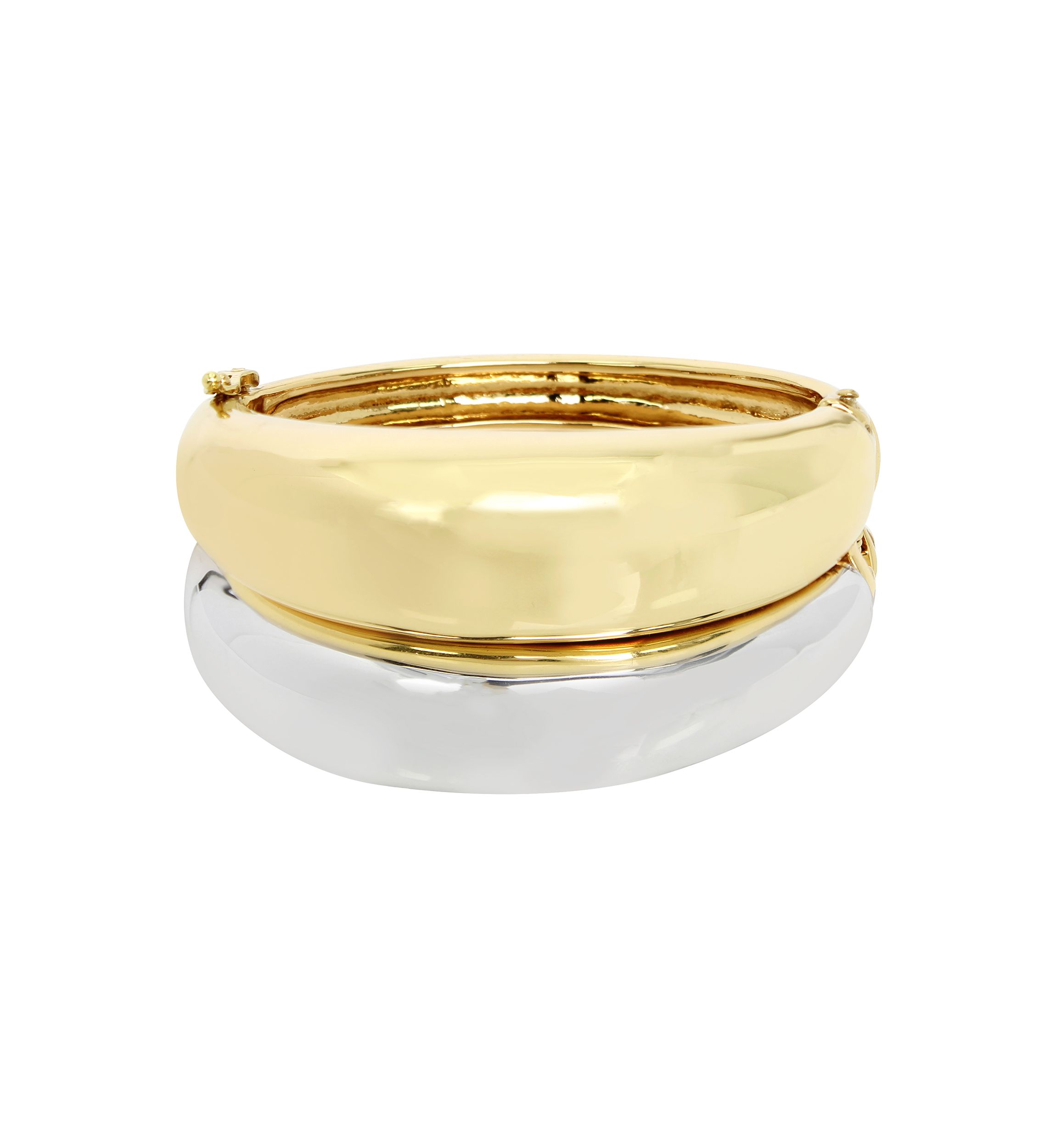 Ribbed Statement Bangle Bracelet