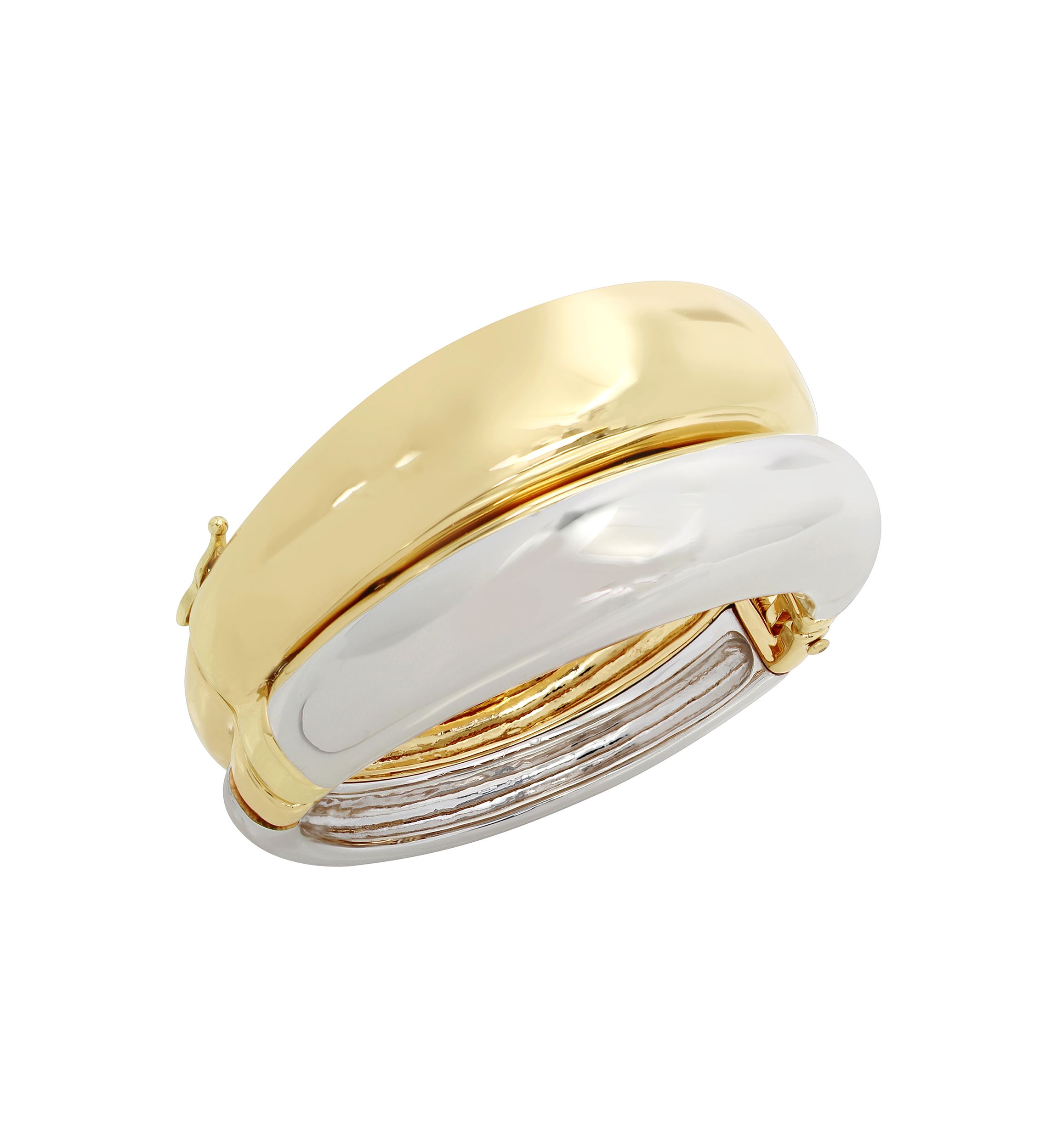 Ribbed Statement Bangle Bracelet