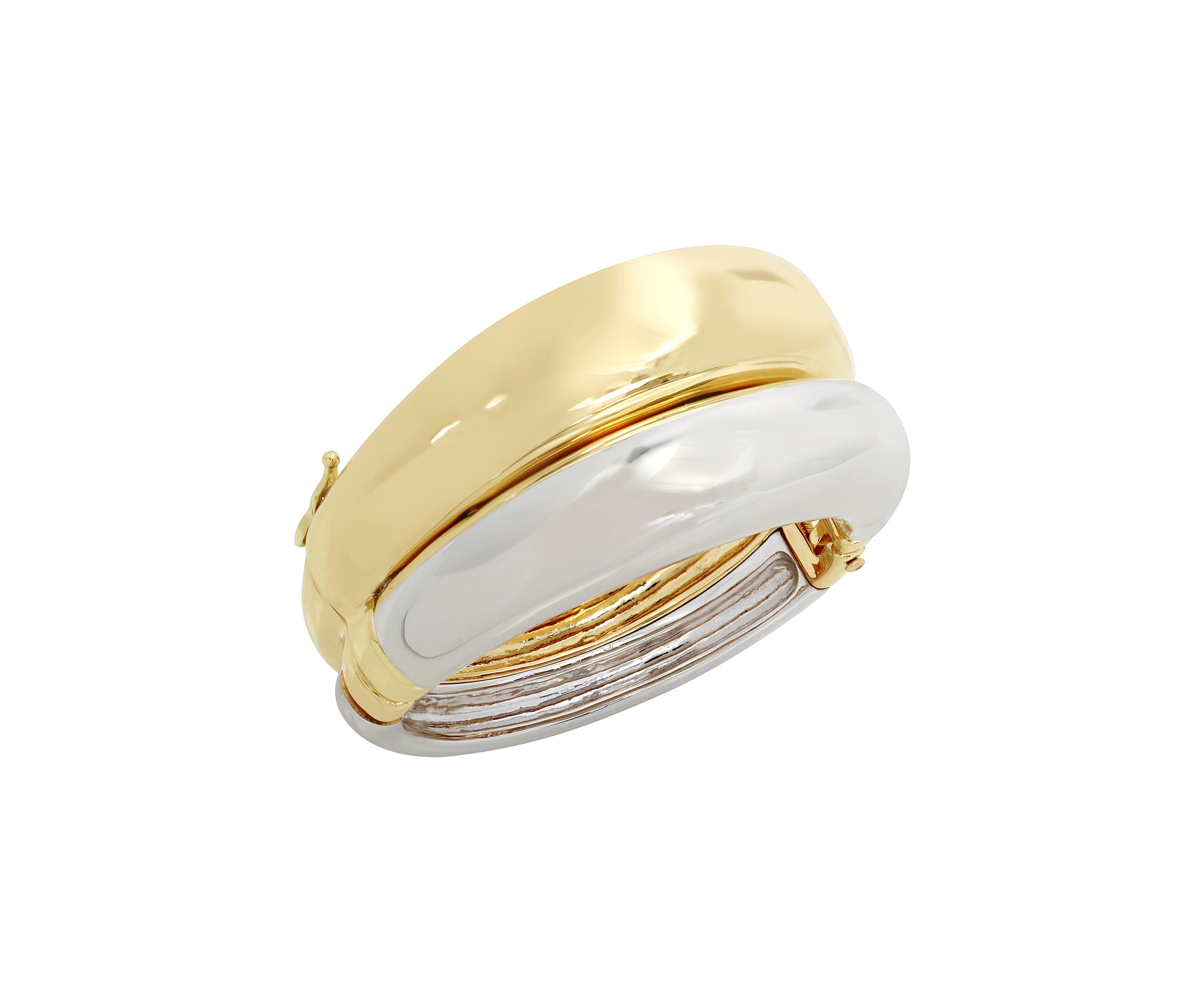 Ribbed Statement Bangle Bracelet