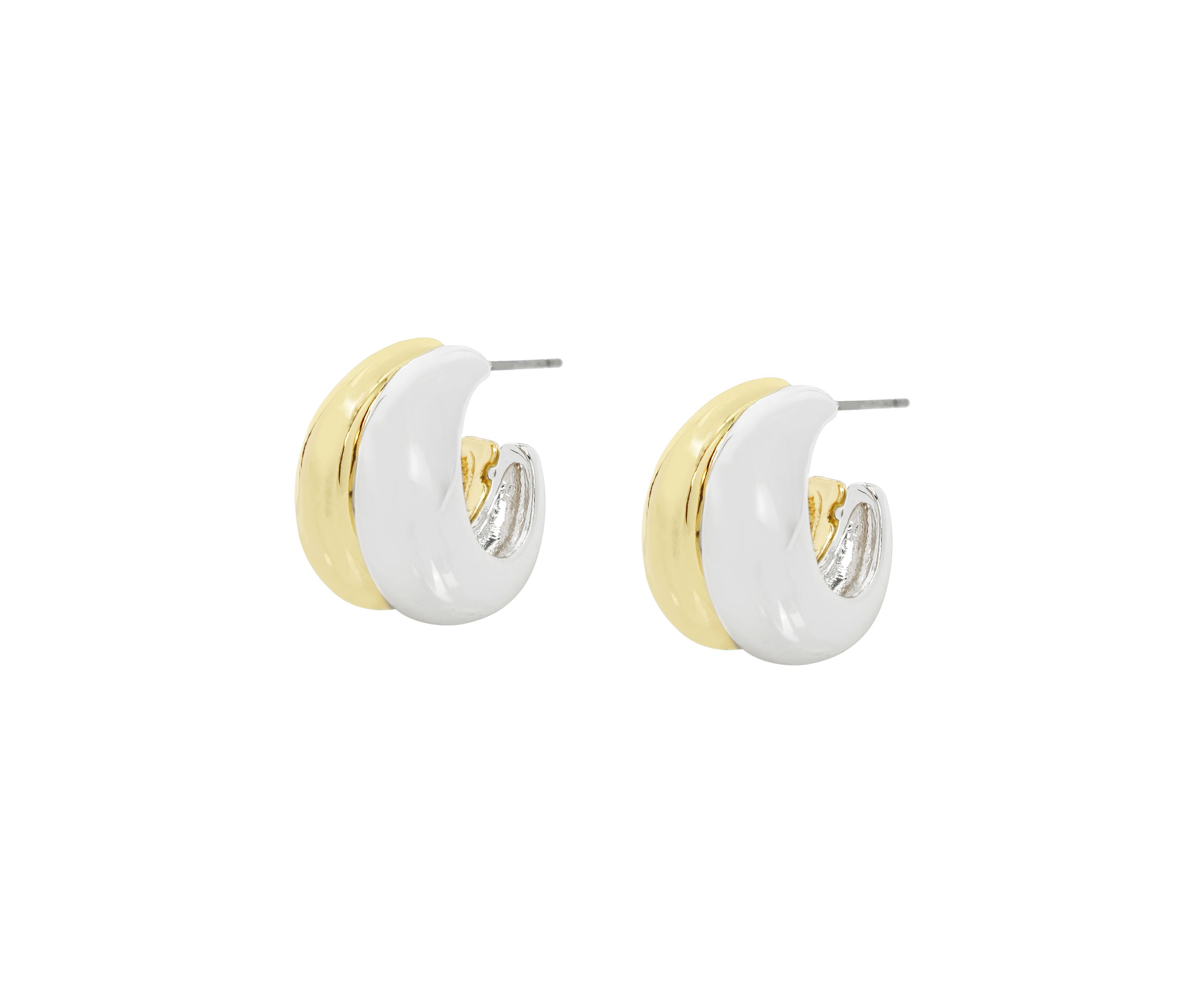 Ribbed Huggie Hoop Earrings