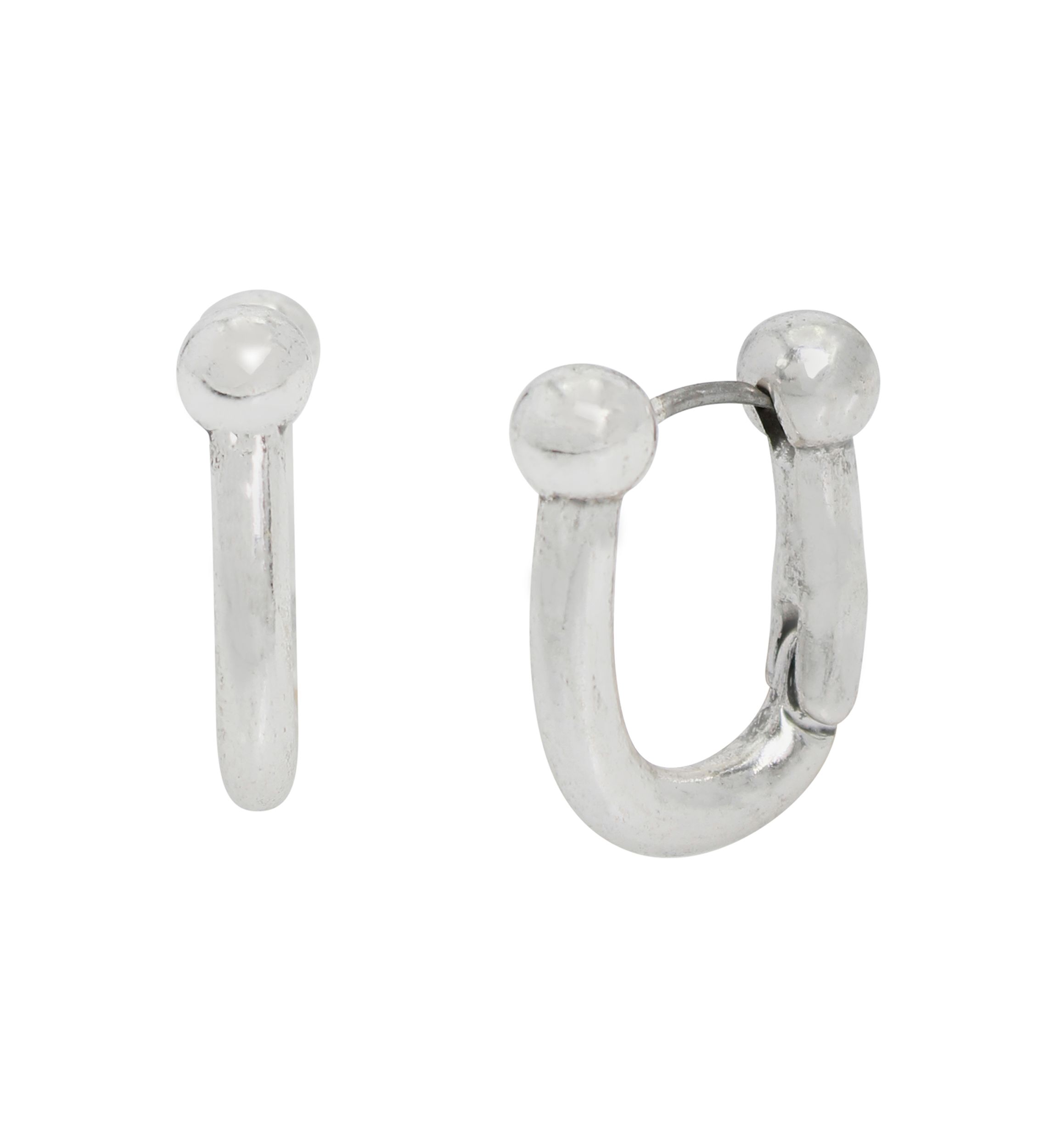 Horseshoe Huggie Hoop Earrings