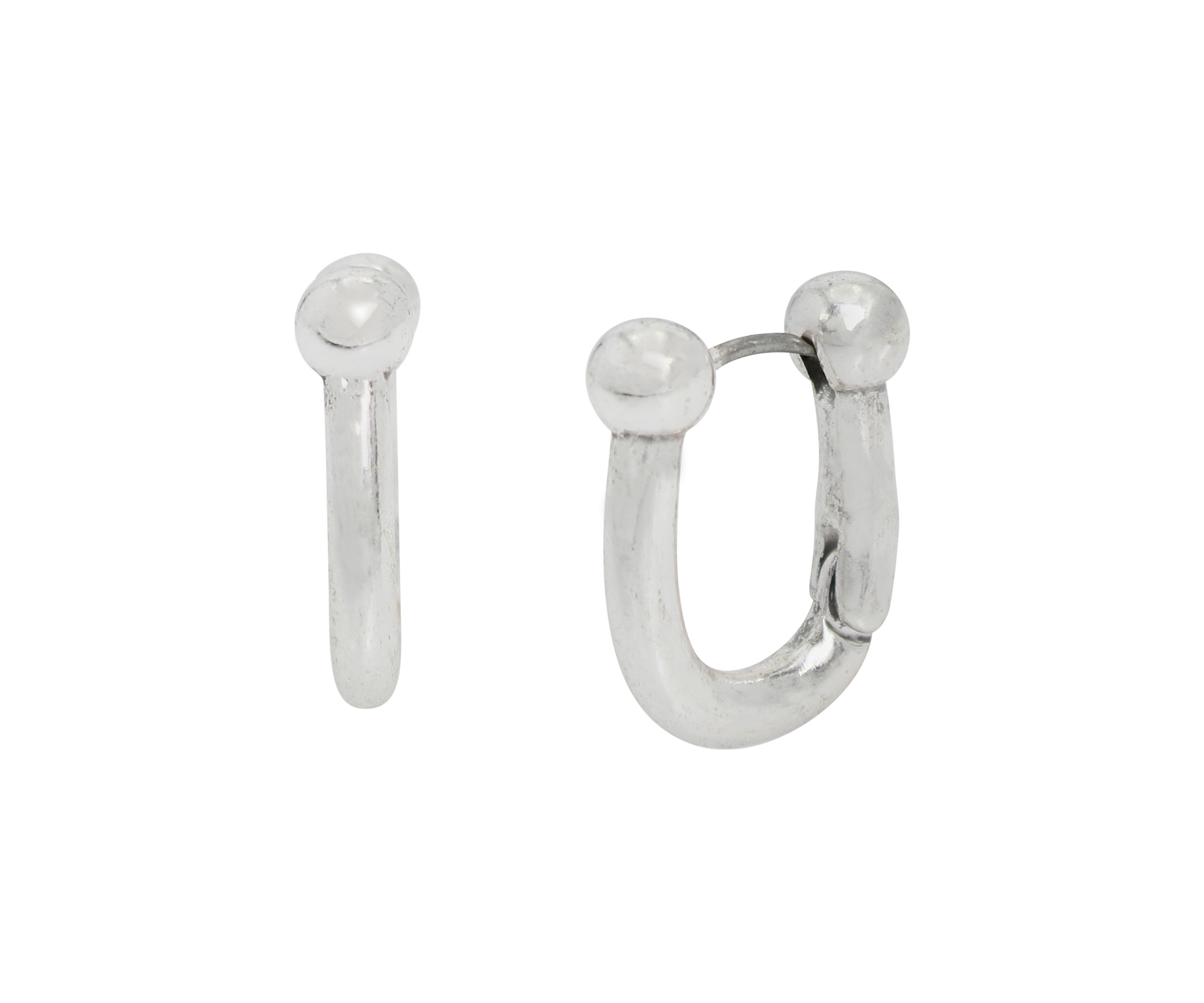 Horseshoe Huggie Hoop Earrings
