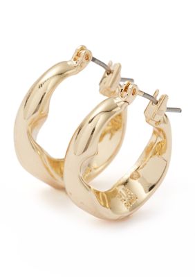 Robert Lee Morris Soho Sculpted Small Hoop Earrings