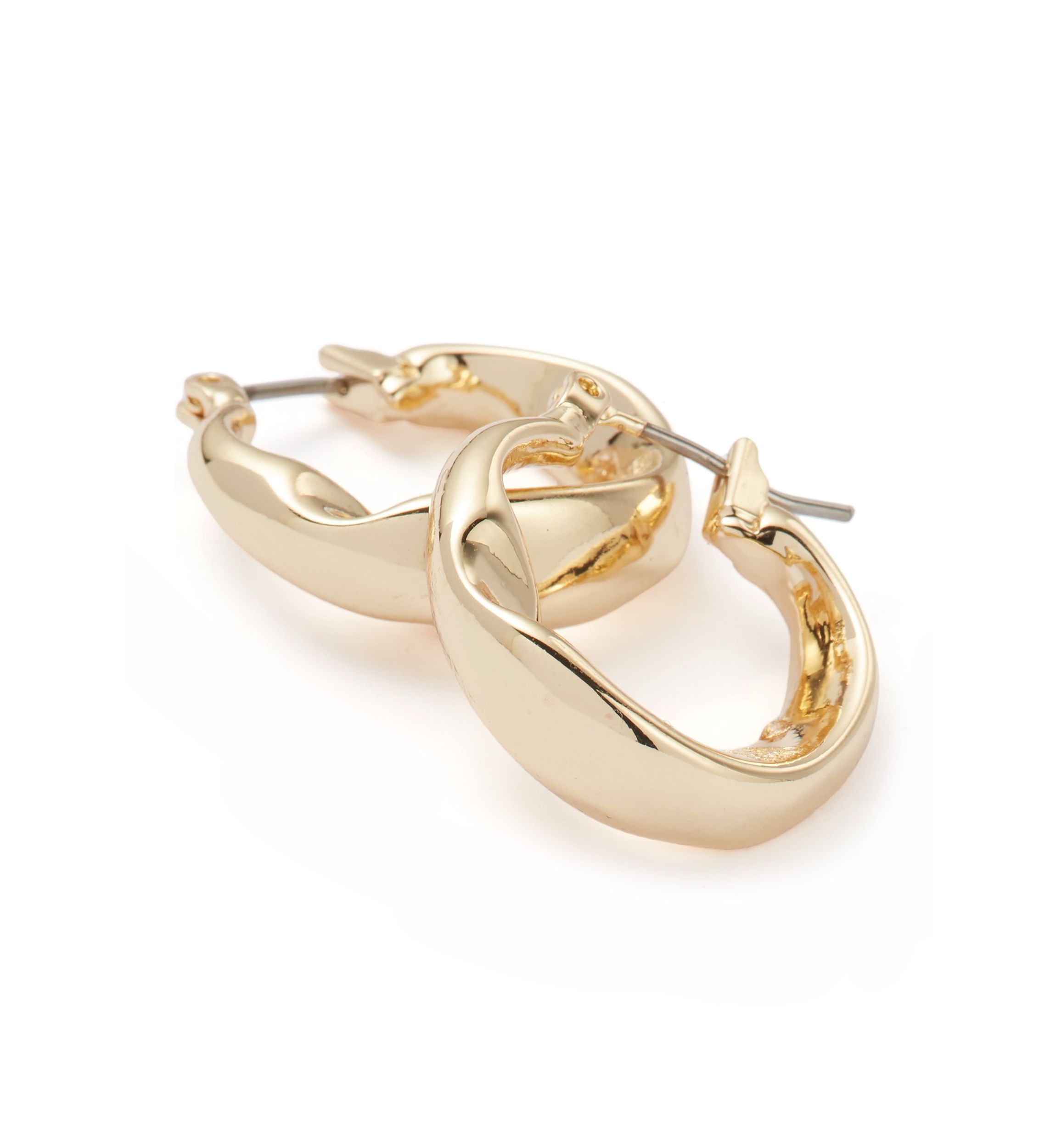 Sculpted Small Hoop Earrings