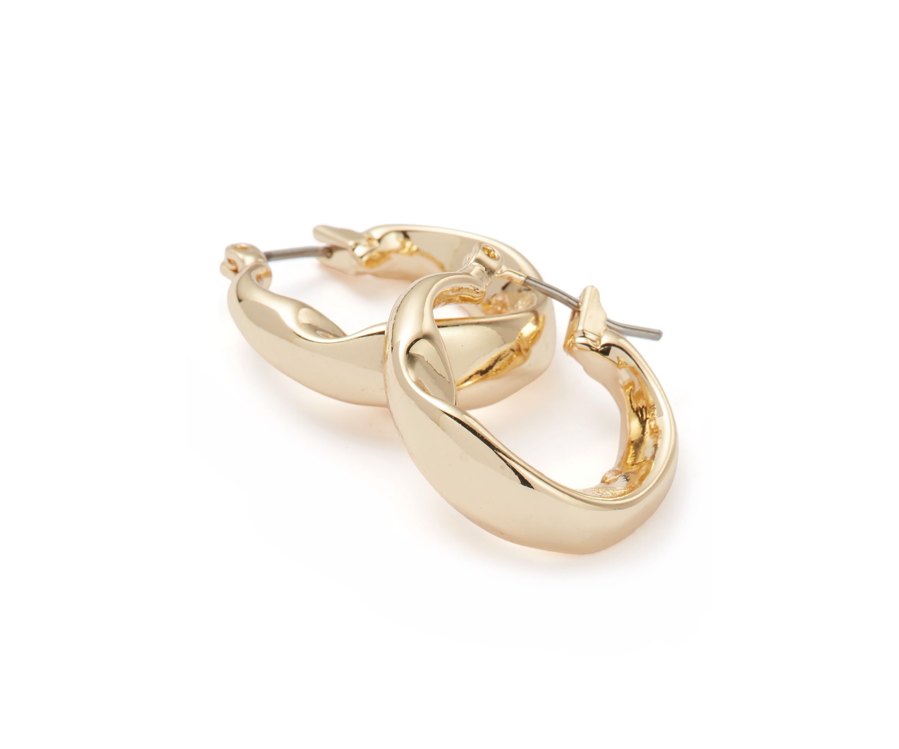 Sculpted Small Hoop Earrings