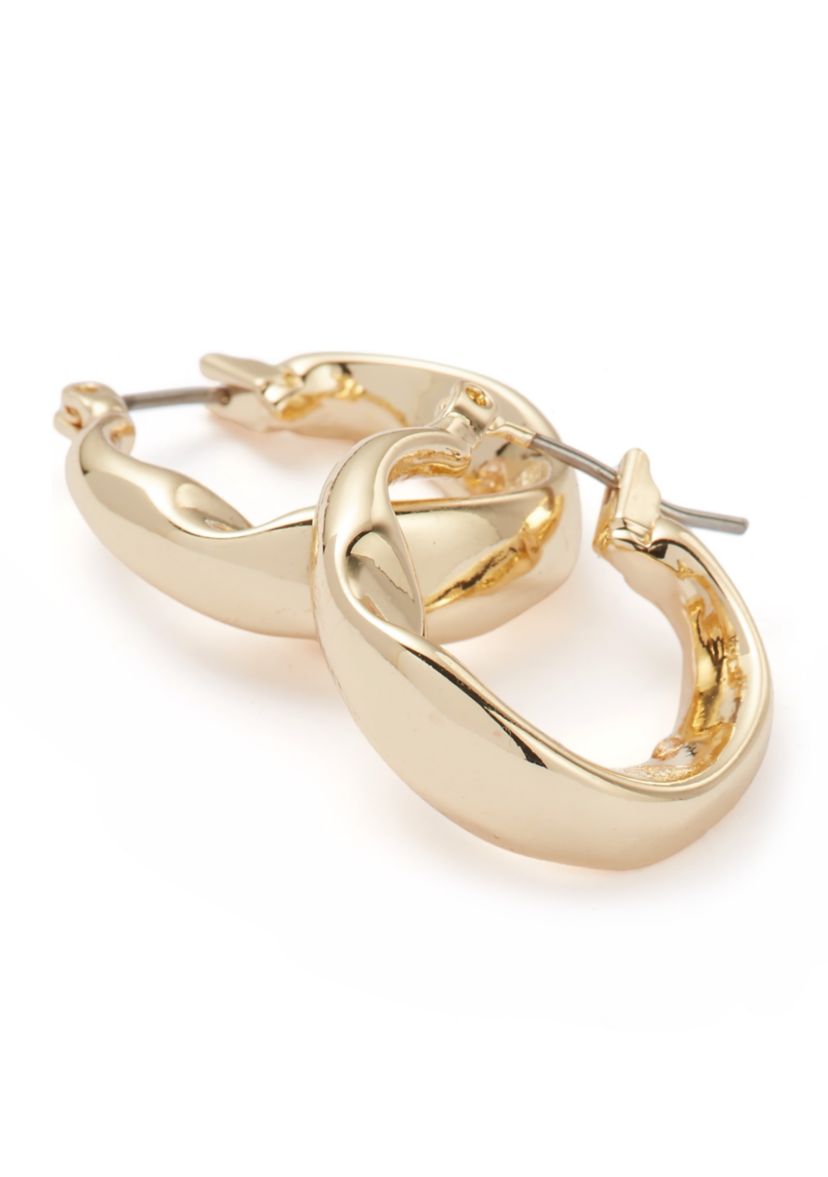 Sculpted Small Hoop Earrings