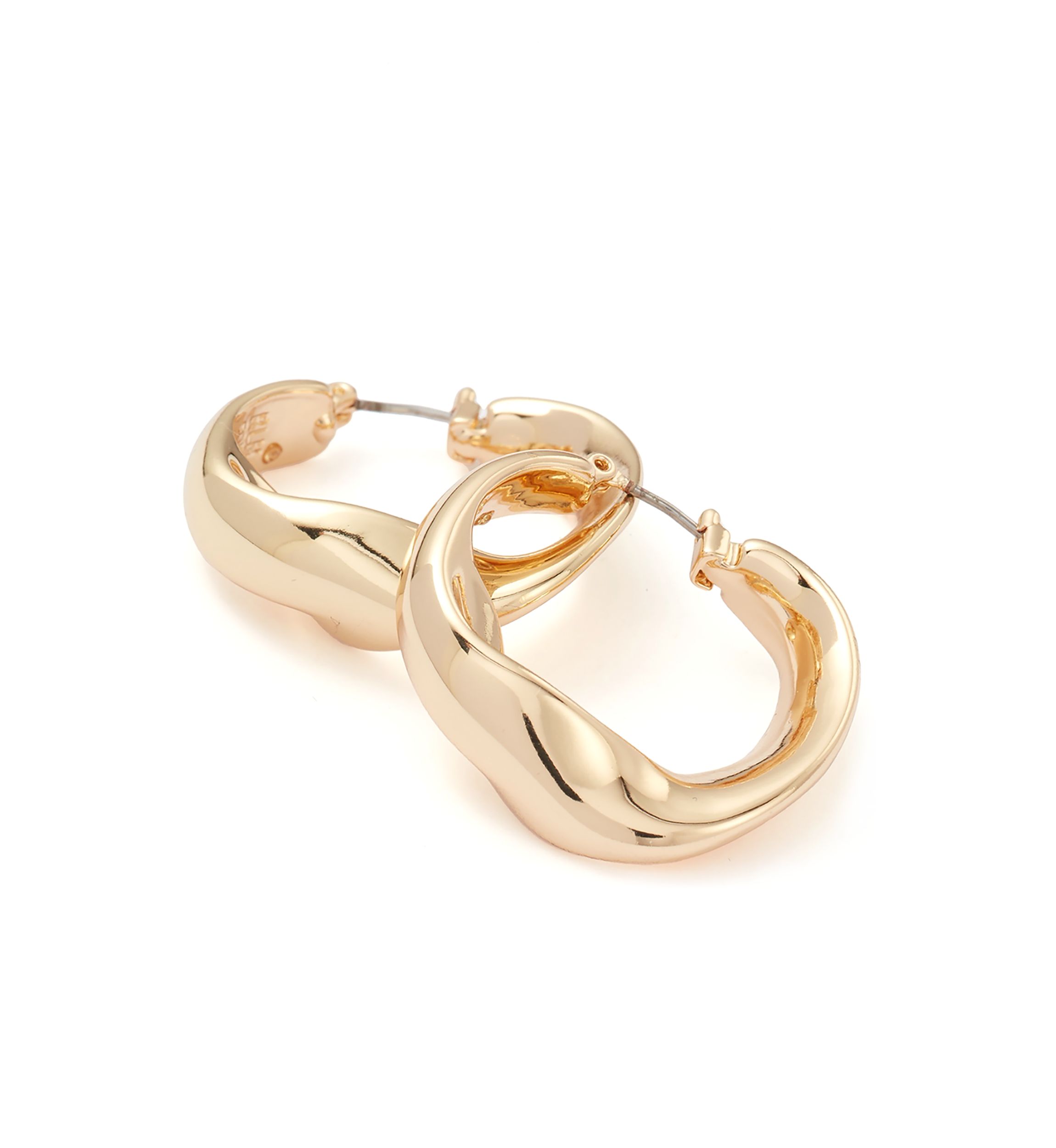 Sculpted Medium Hoop Earrings