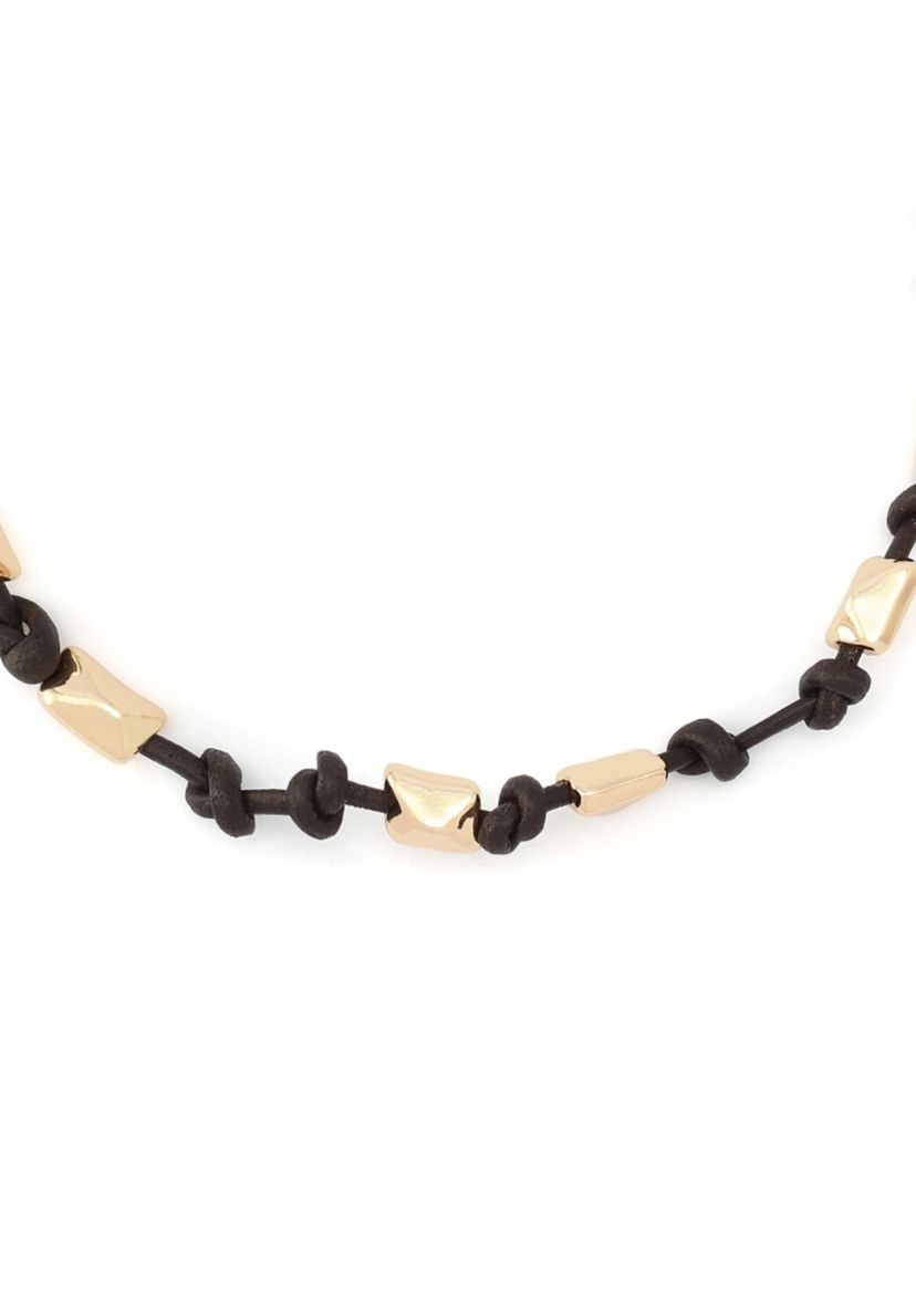Heirloom Charms Pyramid Woven Collar Necklace