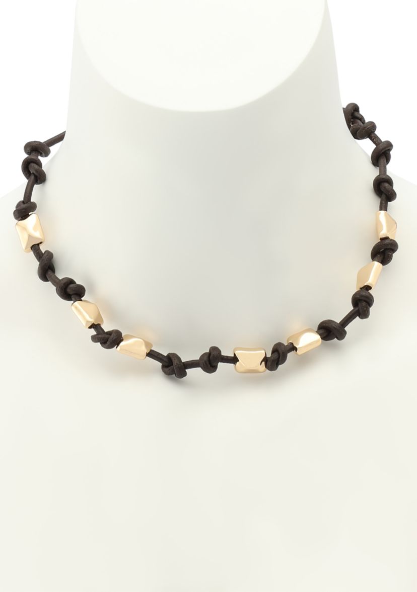 Heirloom Charms Pyramid Woven Collar Necklace