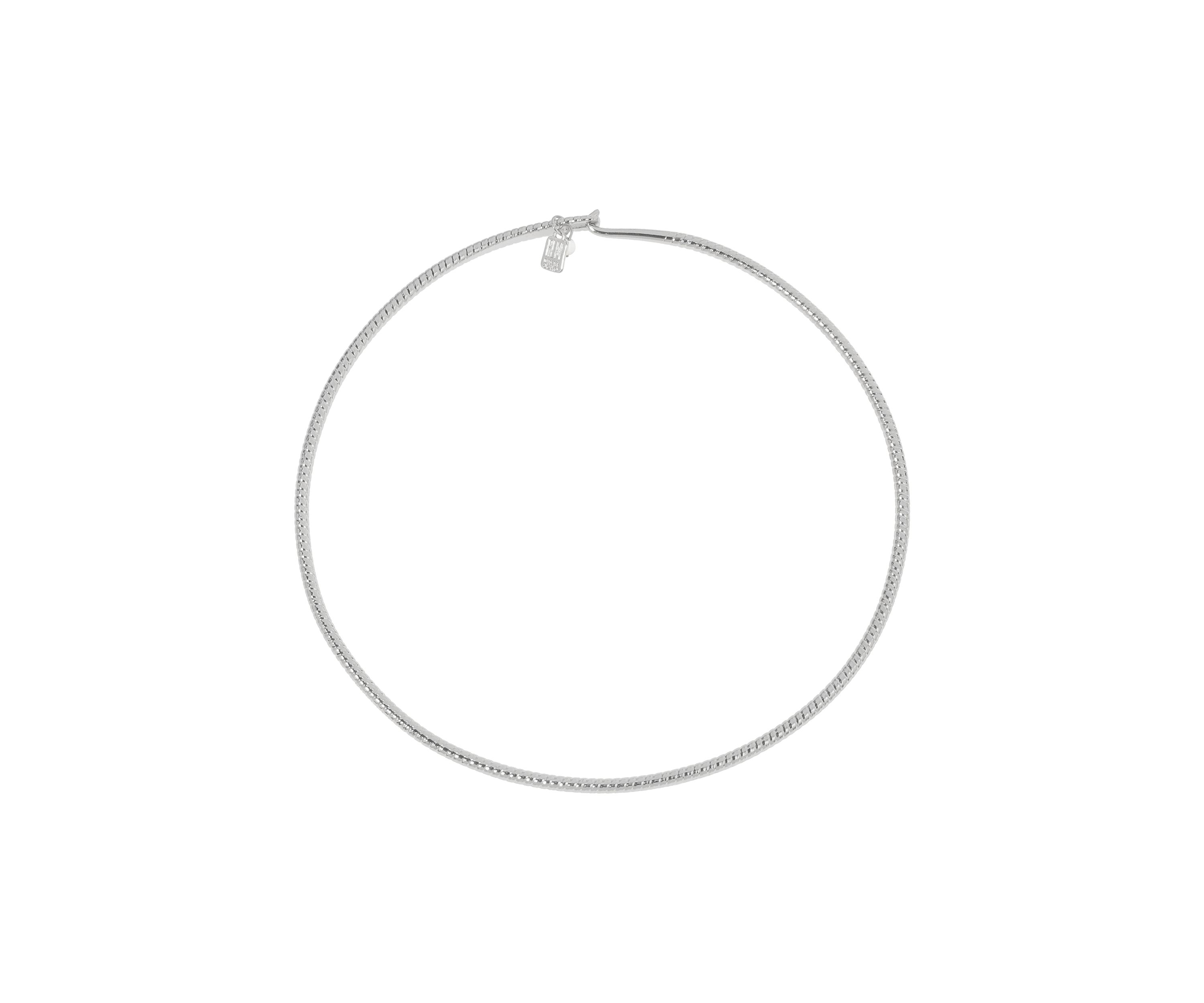 Textured Round Wire Collar Necklace