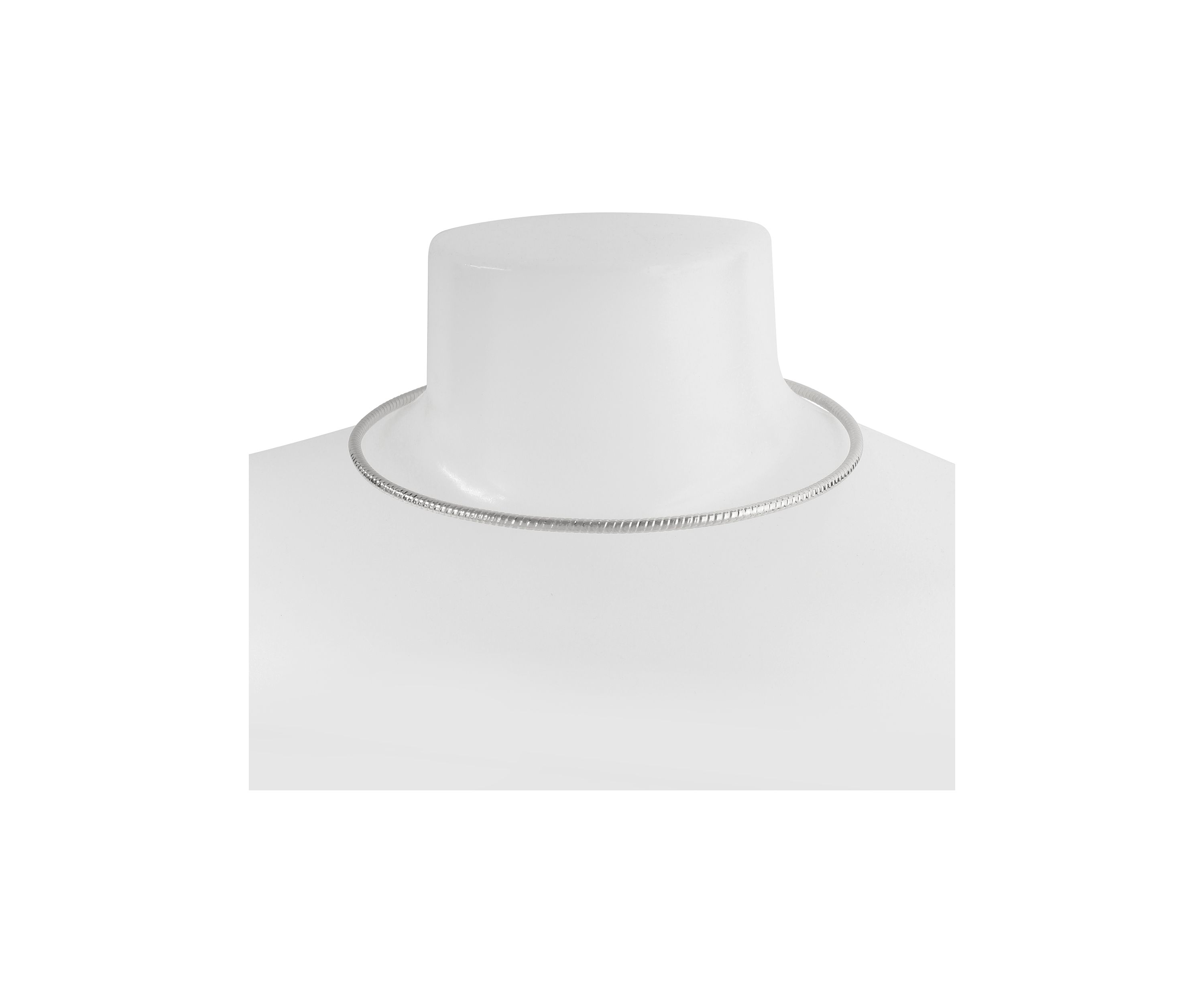 Textured Round Wire Collar Necklace