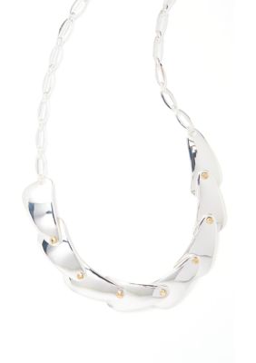 Robert Lee Morris Soho Leaf Layered Bib Frontal Necklace, 17 in