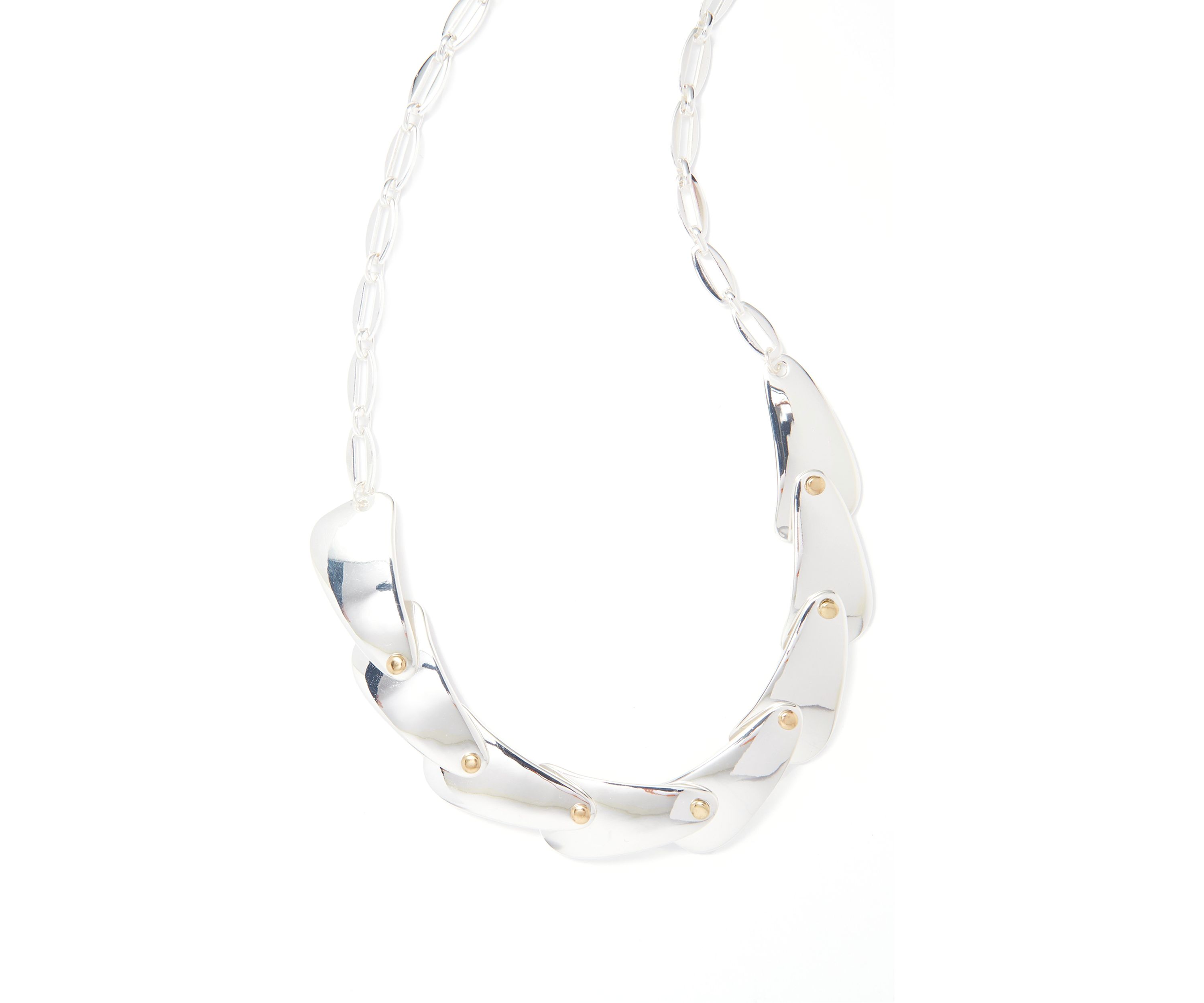 Leaf Layered Bib Frontal Necklace