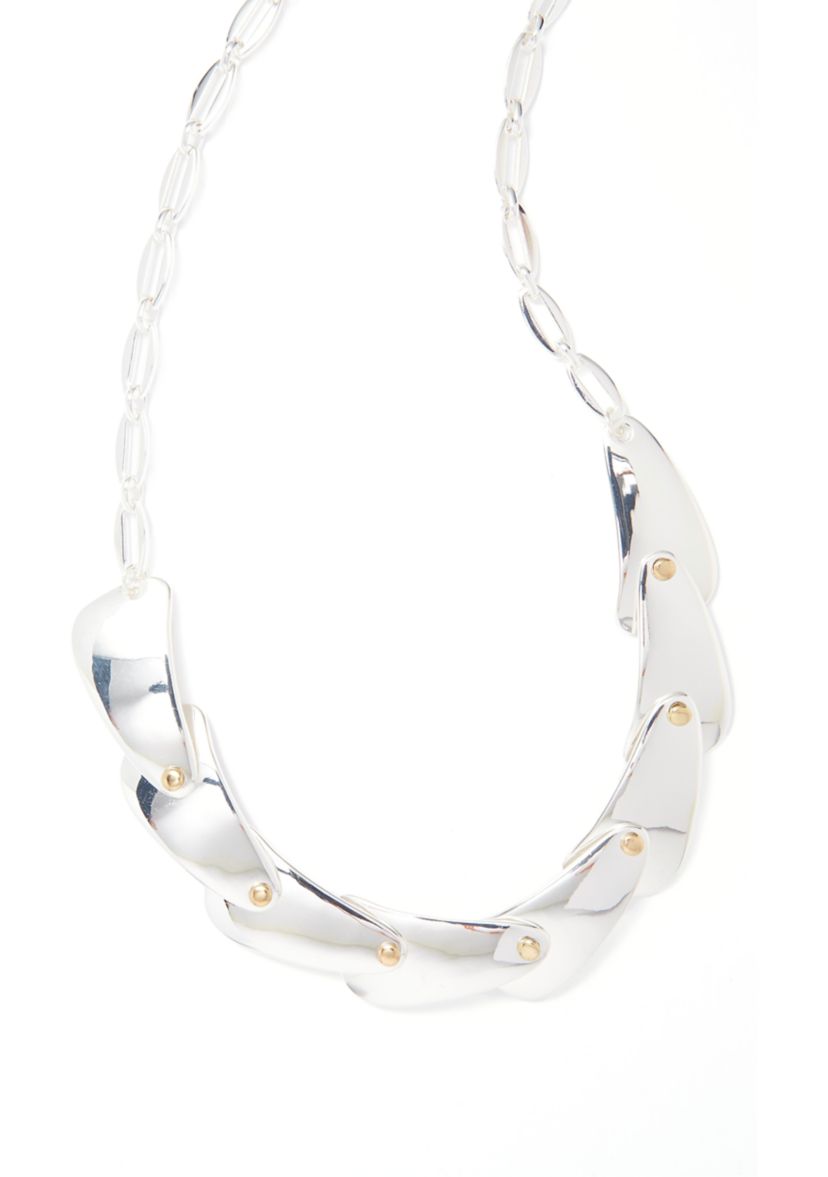Leaf Layered Bib Frontal Necklace
