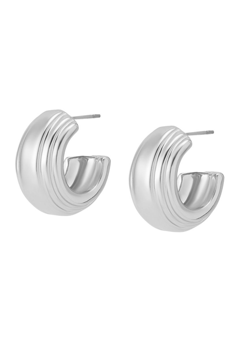 Ribbed Huggie Earrings