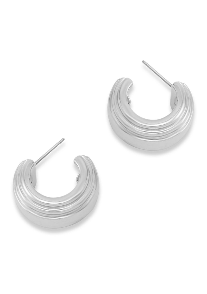 Ribbed Huggie Earrings