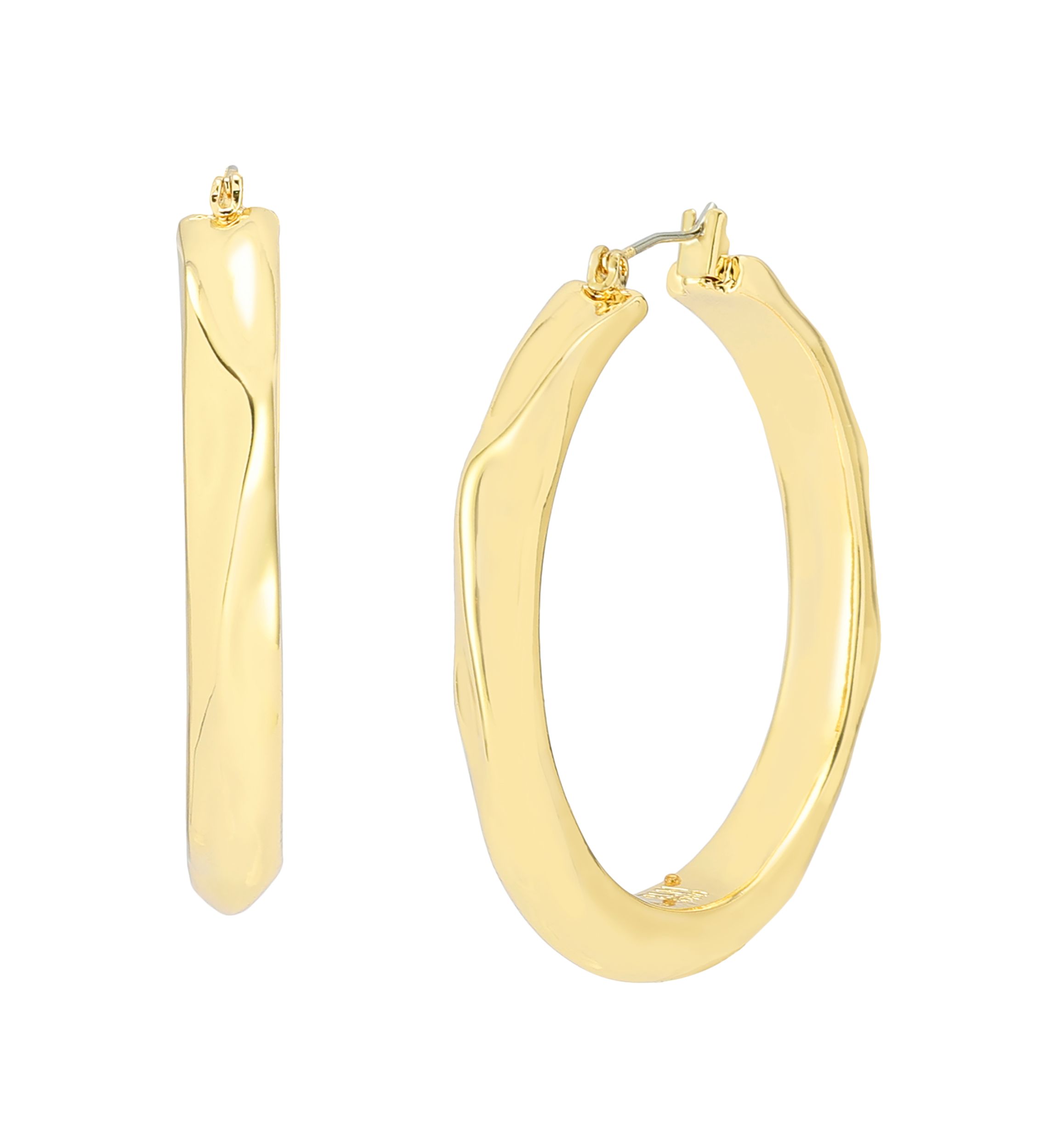 Thin Textured Hoop Earrings