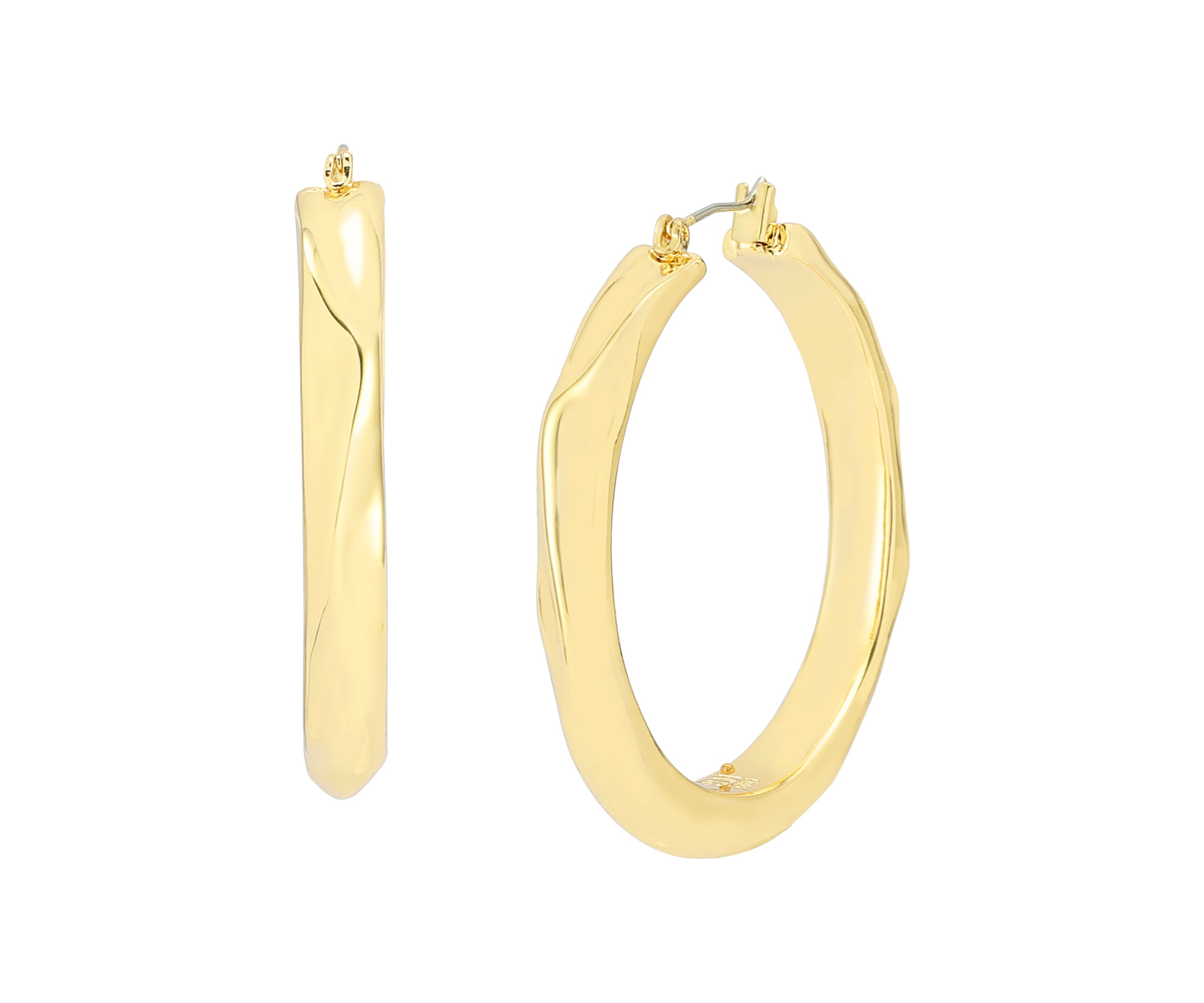 Thin Textured Hoop Earrings