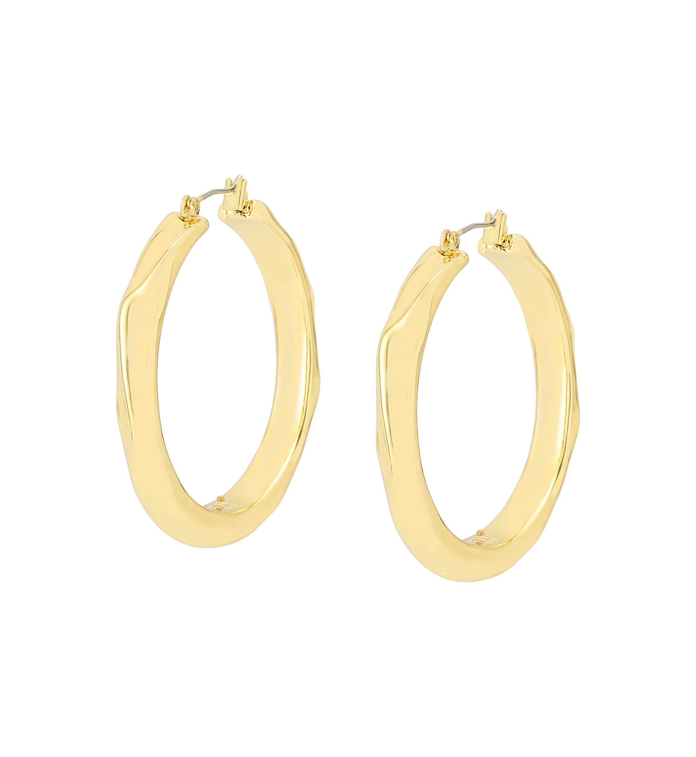 Thin Textured Hoop Earrings