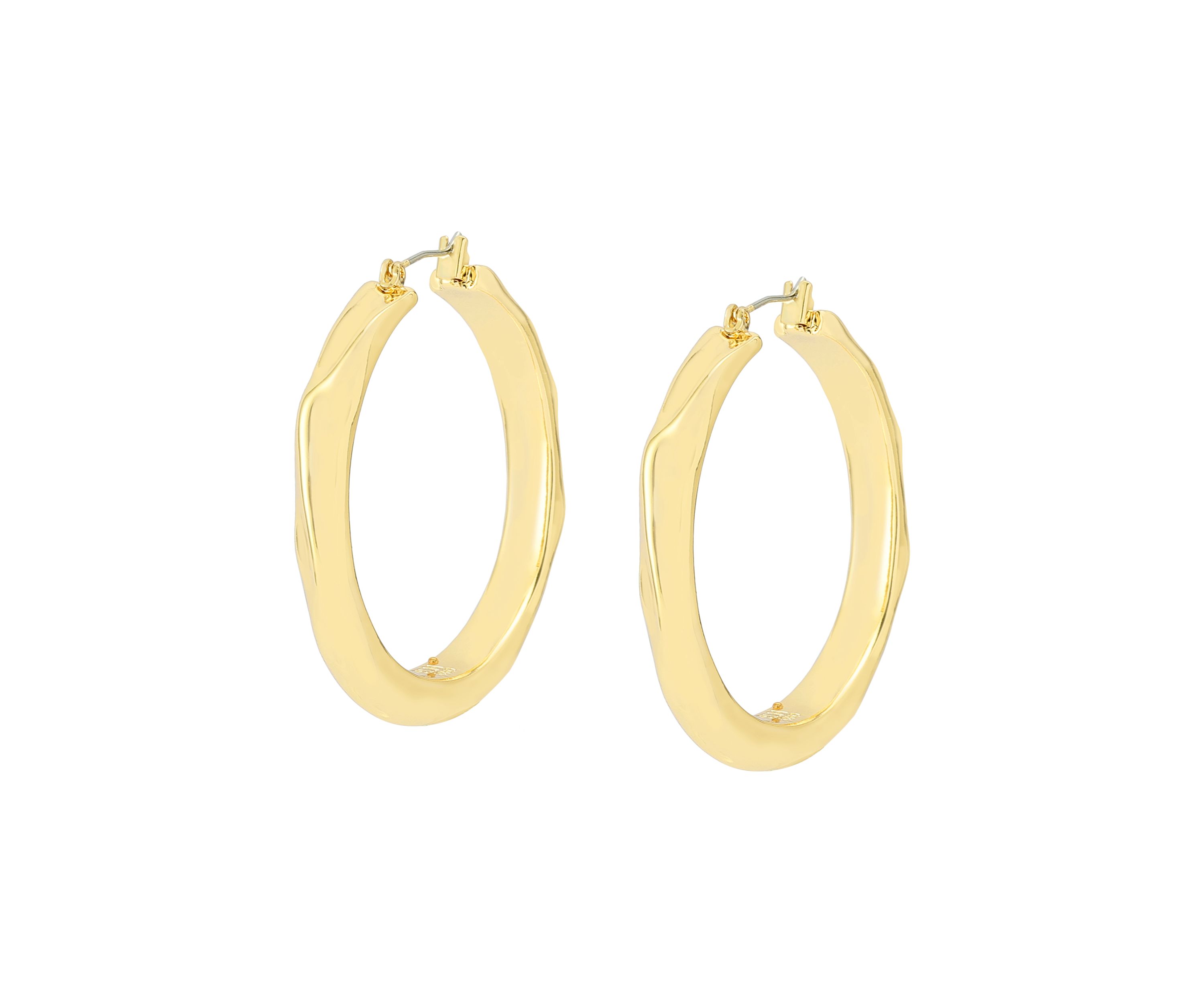 Thin Textured Hoop Earrings