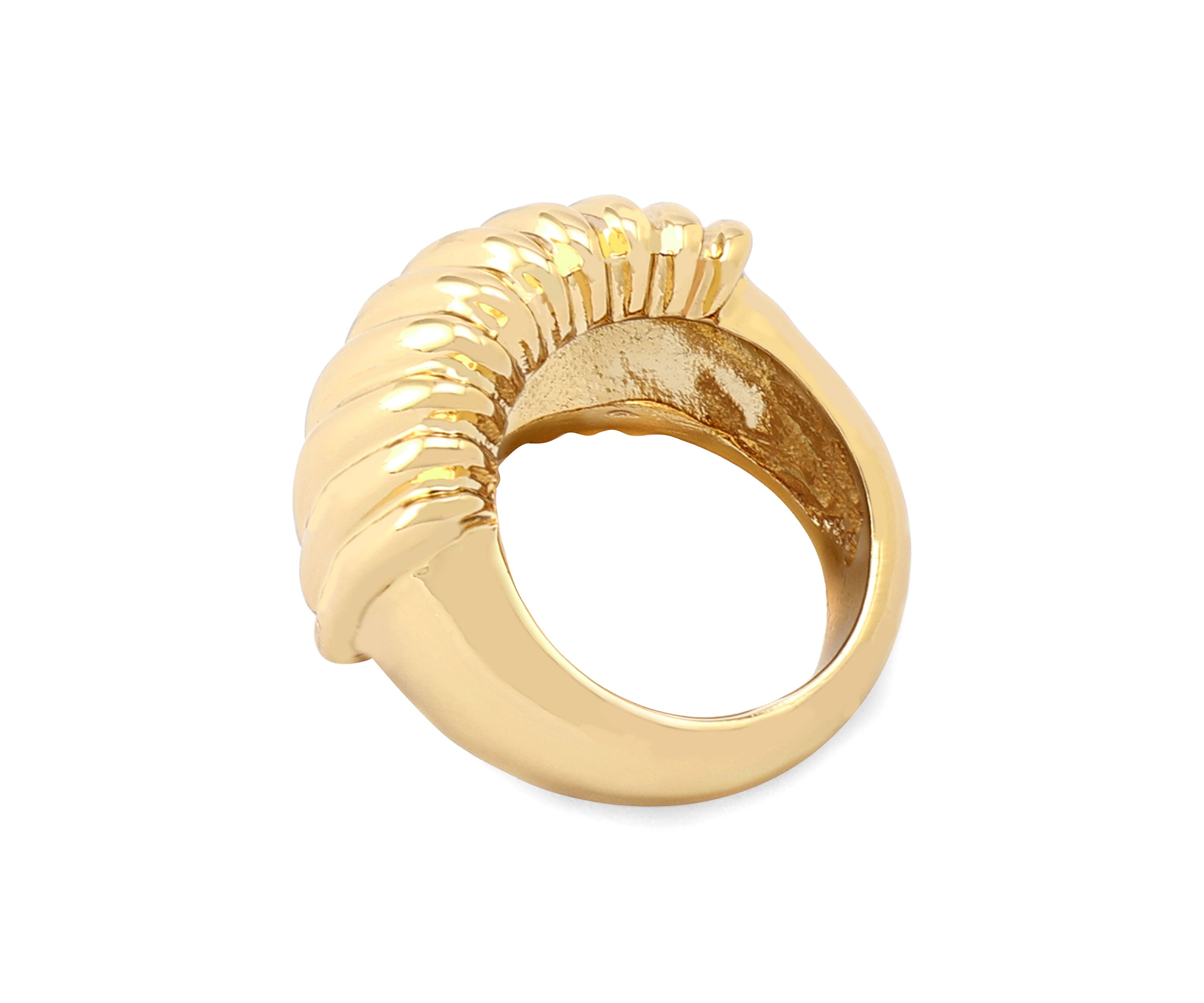 Ribbed Tube Band Ring